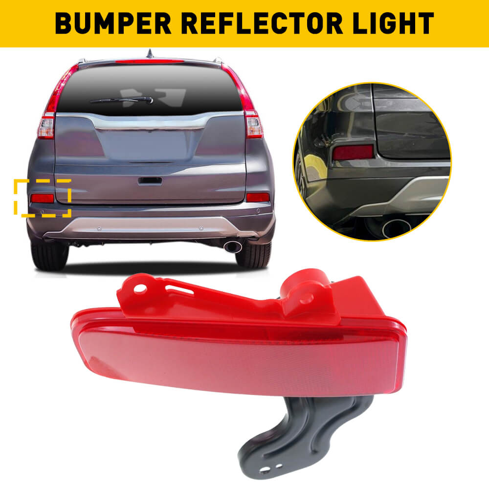 Red Rear Bumper Reflector Lamp Compatible with 2015-2016 Honda CR-V - Perfect for Night Driving Safety & Vehicle Customization