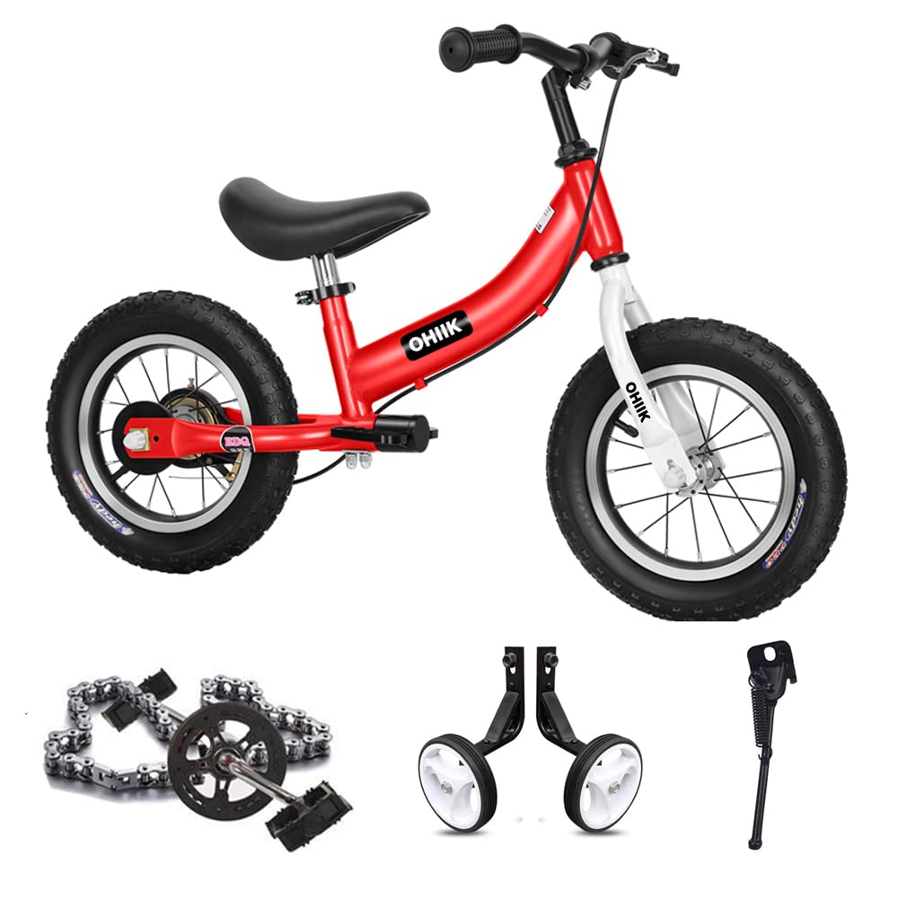 **2-in-1 Kids Balance Bike with Pedal Kit – 12, 14, 16 Inch Convertible Toddler Bike for Ages 2-7 – Includes Training Wheels & Brakes – Perfect for Learning to Ride Indoors & Outdoors**