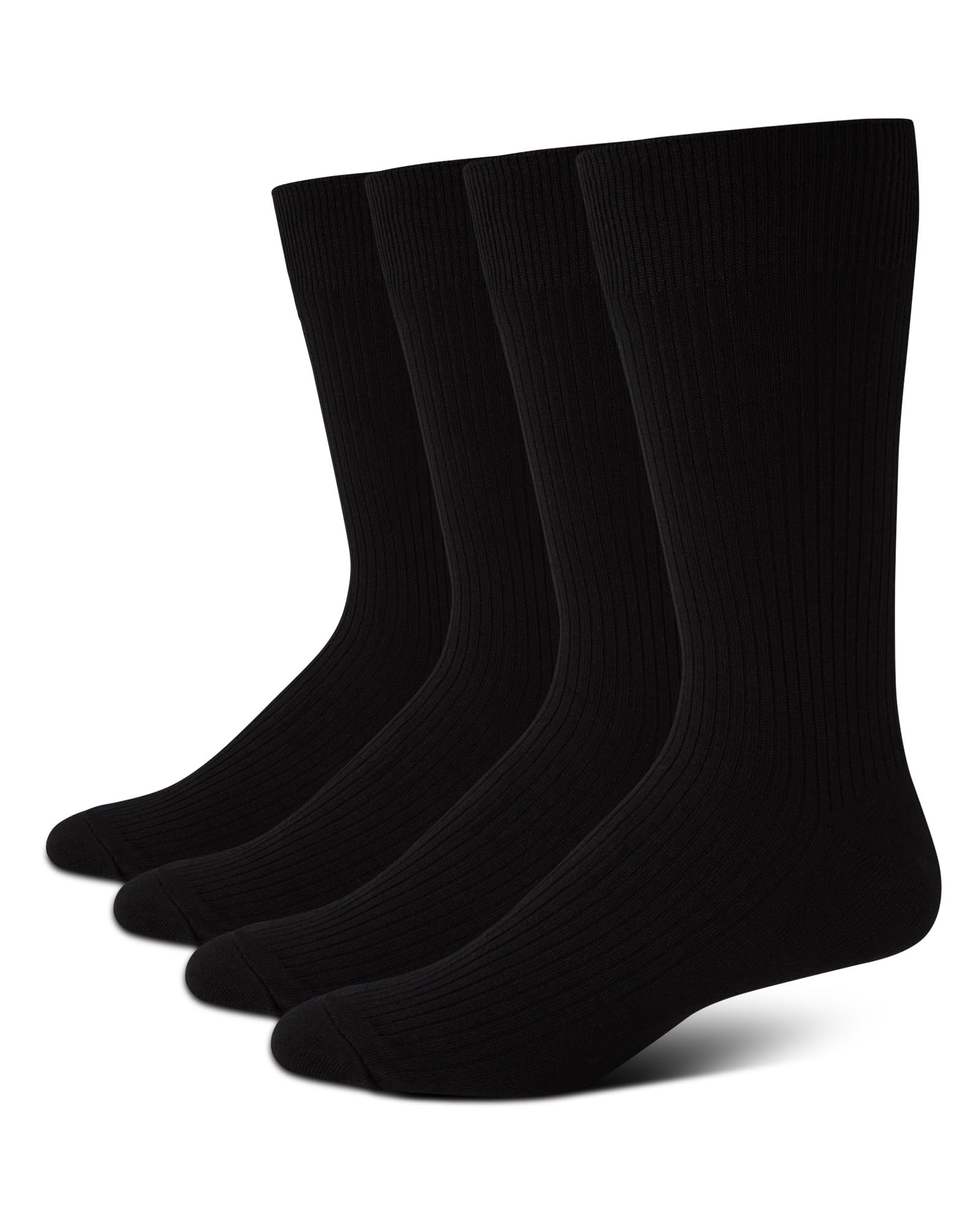 Calvin Klein Men's Crew Socks 4-Pack - Lightweight Combed Cotton Blend Dress Socks for Men Size 7-12 - Breathable Everyday & Formal Wear Socks for Office, Business & Casual Outfits