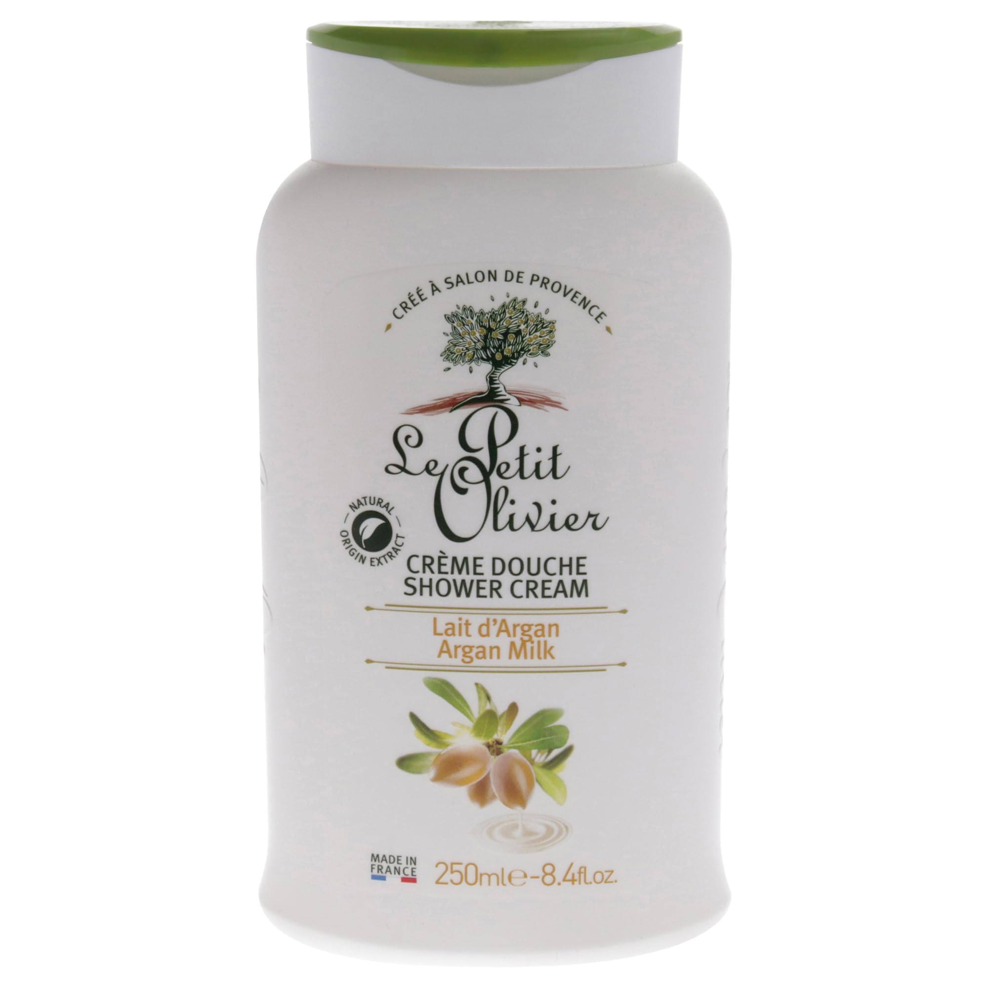 Le Petit Olivier Argan Milk Shower Cream for Women - Nourishing & Hydrating Body Wash with Argan Oil - 8.4 oz - Luxurious Moisturizing Shower Gel for Soft, Smooth Skin - Perfect for Dry Skin Care & Daily Bath Routine