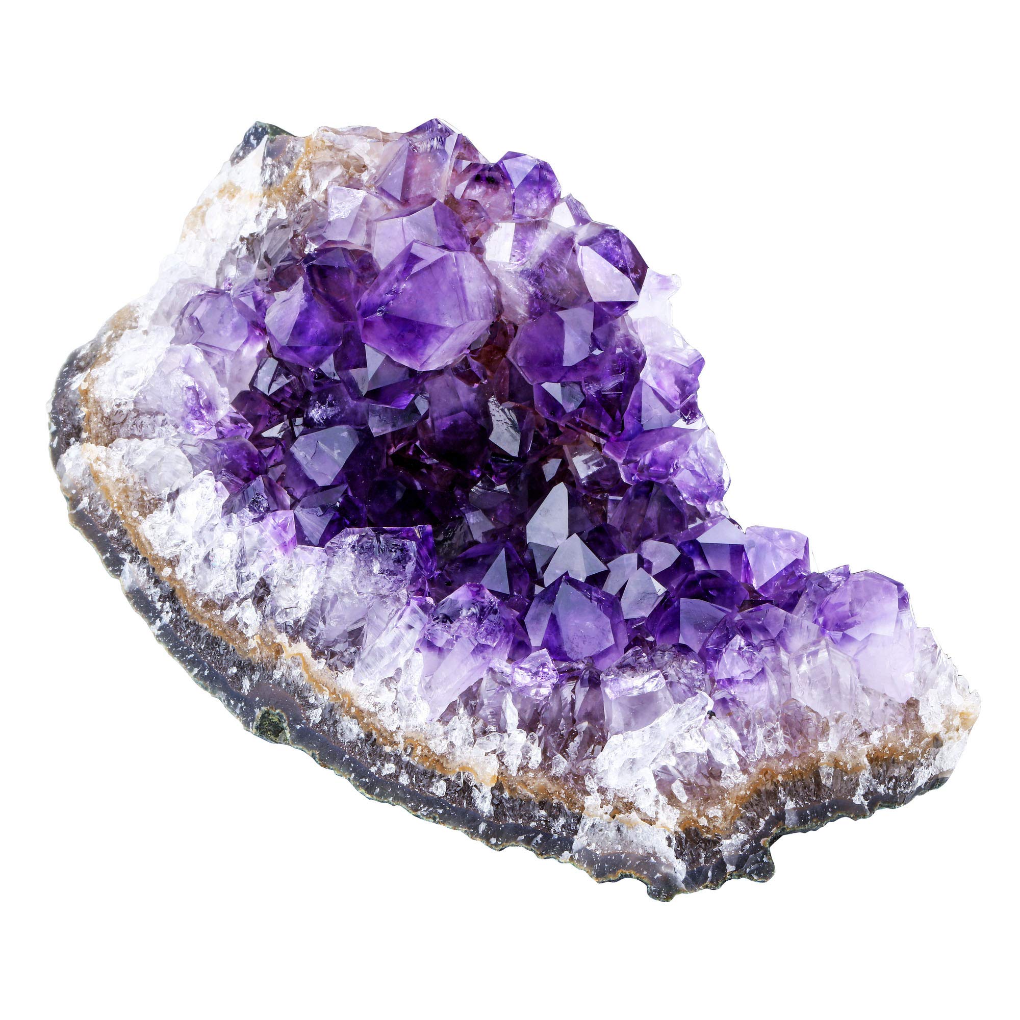Natural Raw Amethyst Geode & Healing Crystal Money Tree Set - 2-Piece Spiritual Decor Bundle with Amethyst Clusters & Buddha Statue Incense Burner for Home Meditation, Feng Shui & Positive Energy