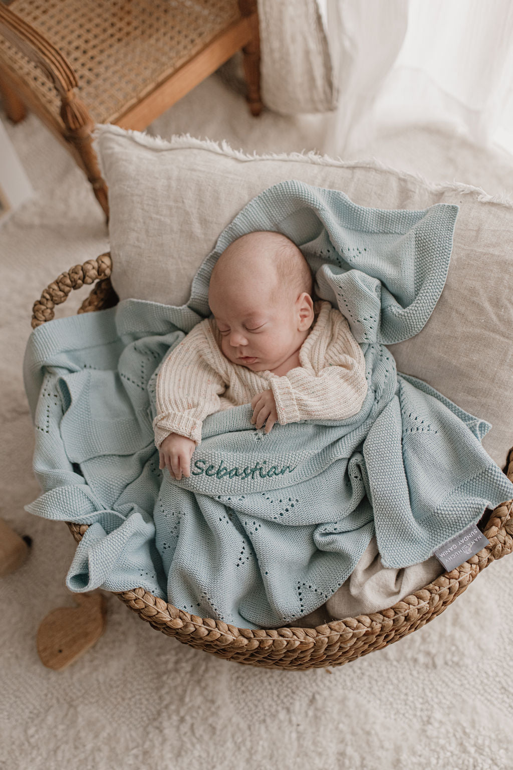 Personalized Newborn Blue Sheep Baby Gift Set - Perfect for Baby Showers, Christenings & First Birthday Presents