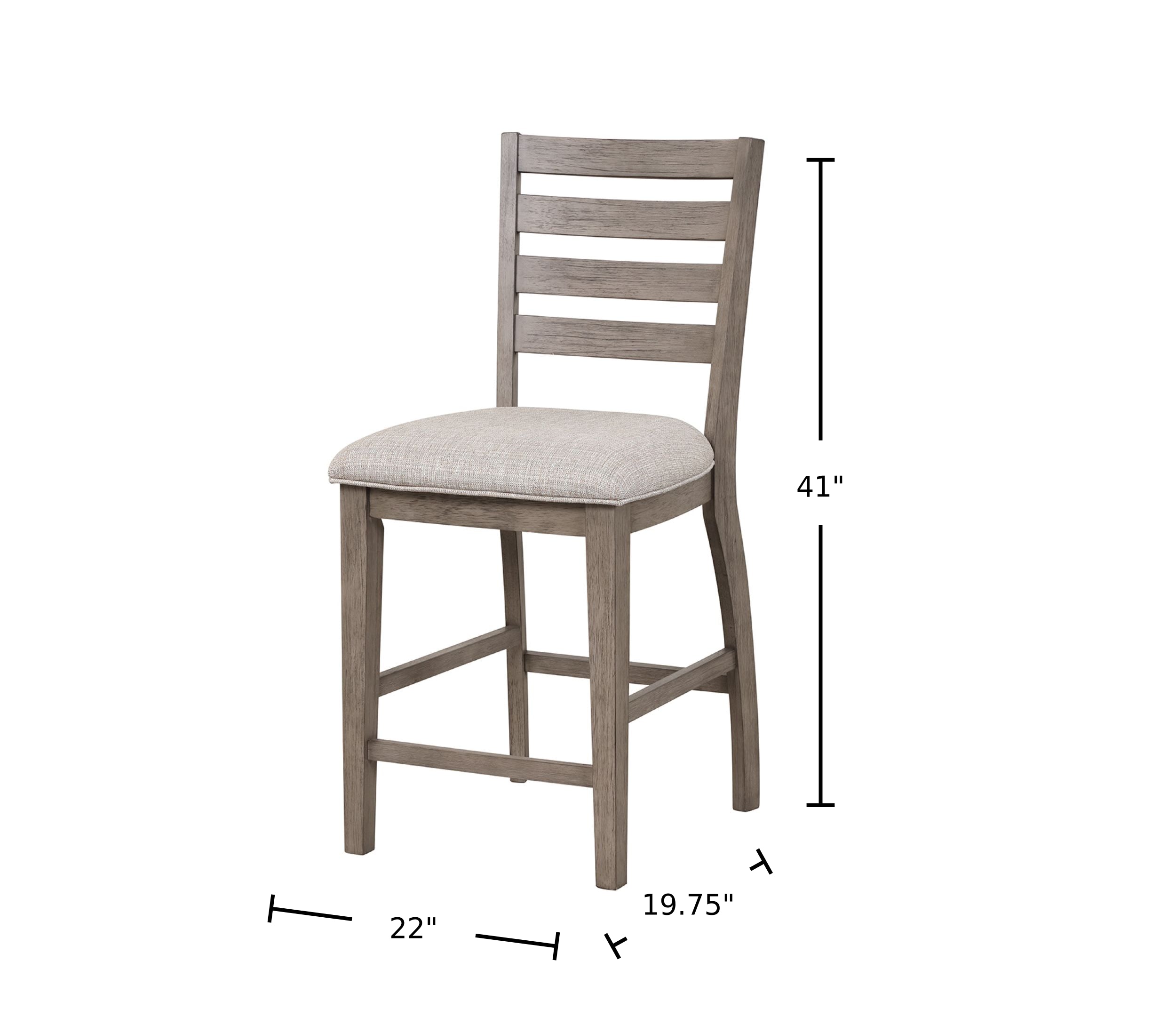 Modern Counter Height Dining Stools with Ladder Back - Set of 2 Bar Stools for Kitchen Island, Breakfast Nook & Home Decor | Comfortable & Stylish Seating Solution