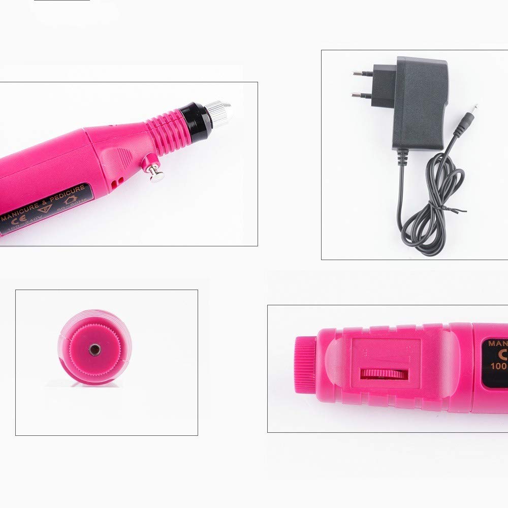20000RPM Electric Nail Drill Machine Kit - Professional Variable Speed Manicure Pedicure Tool with Rotary Carver & Deep Drill Bits for Salon & Home Nail Art | Perfect for Acrylic, Gel, Dip Powder & Natural Nails