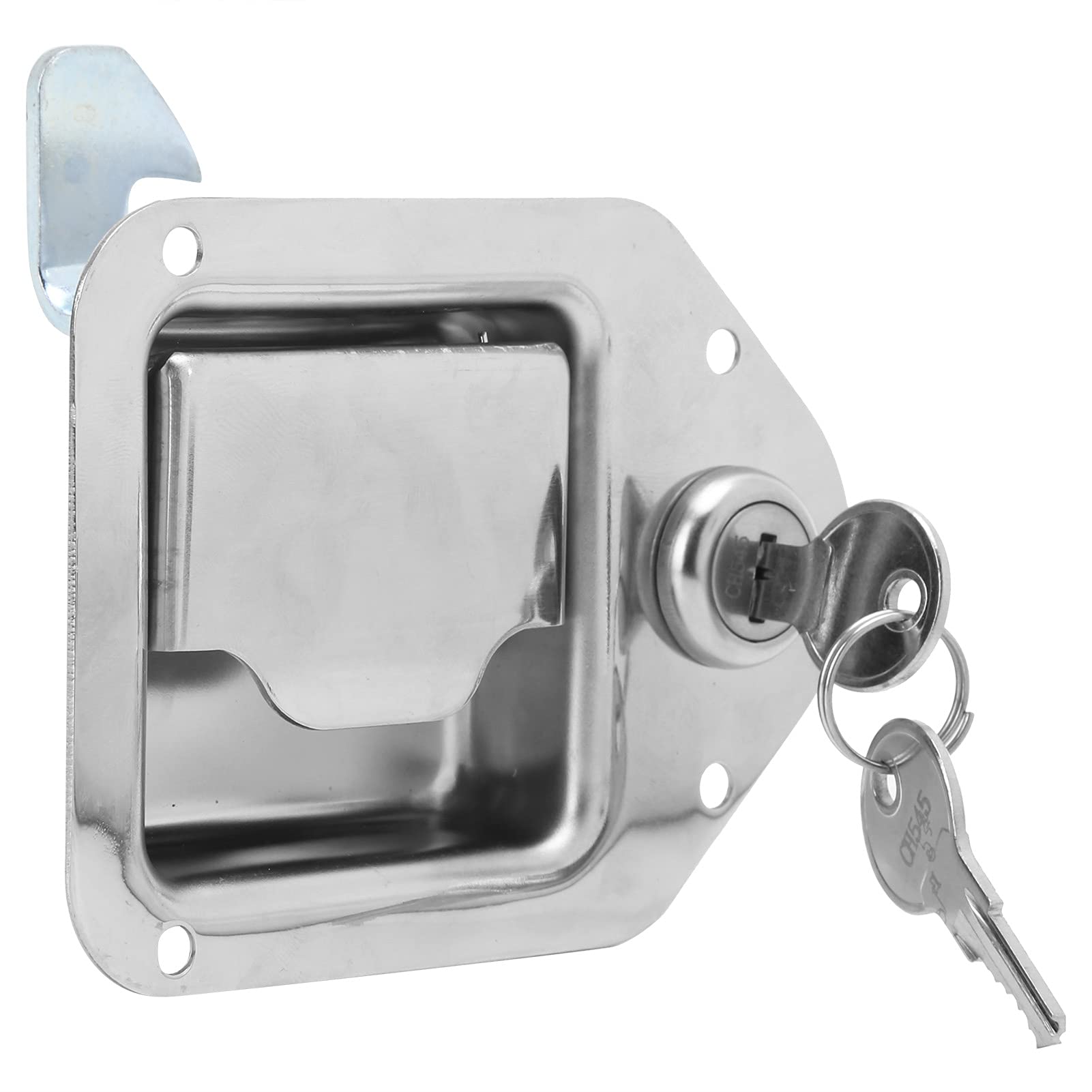 RV Door Lock - Heavy Duty Stainless Steel Camper Door Lock with 2 Keys | Secure Travel Trailer, Truck & Cabinet | Perfect for Outdoor Adventures & Home Security