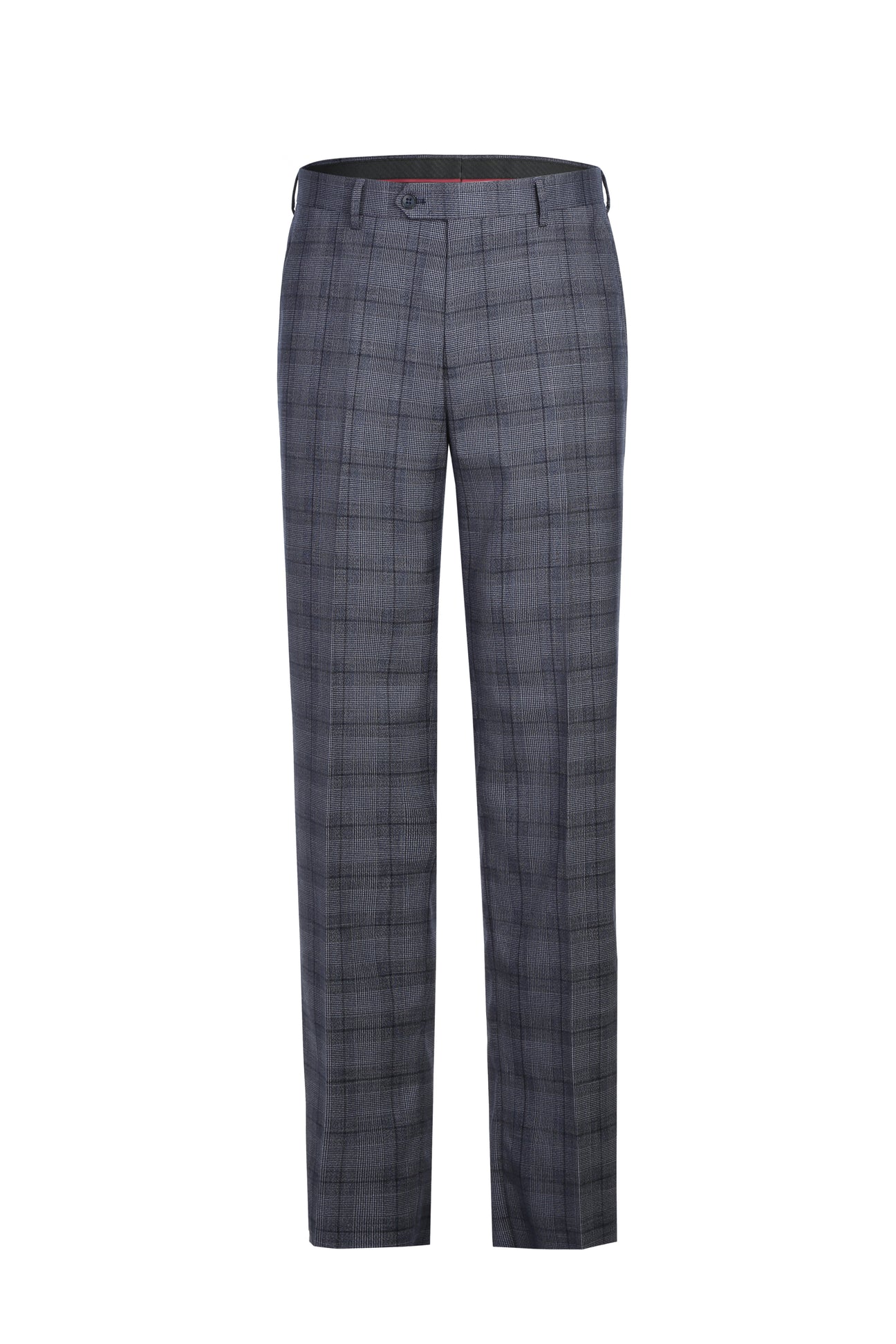 Alessandro Vitello by Renoir Classic Fit Checked Suit - Gray 293 Size 30 | Premium Men's Business Attire for Office, Weddings & Formal Events