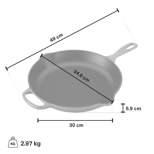 Le Creuset 11.75 Inch Round Cast Iron Skillet - Camomille Color | Premium Enameled Cookware for Searing, Baking & Stovetop to Oven Cooking | Perfect for Steaks, Pancakes & Family Meals