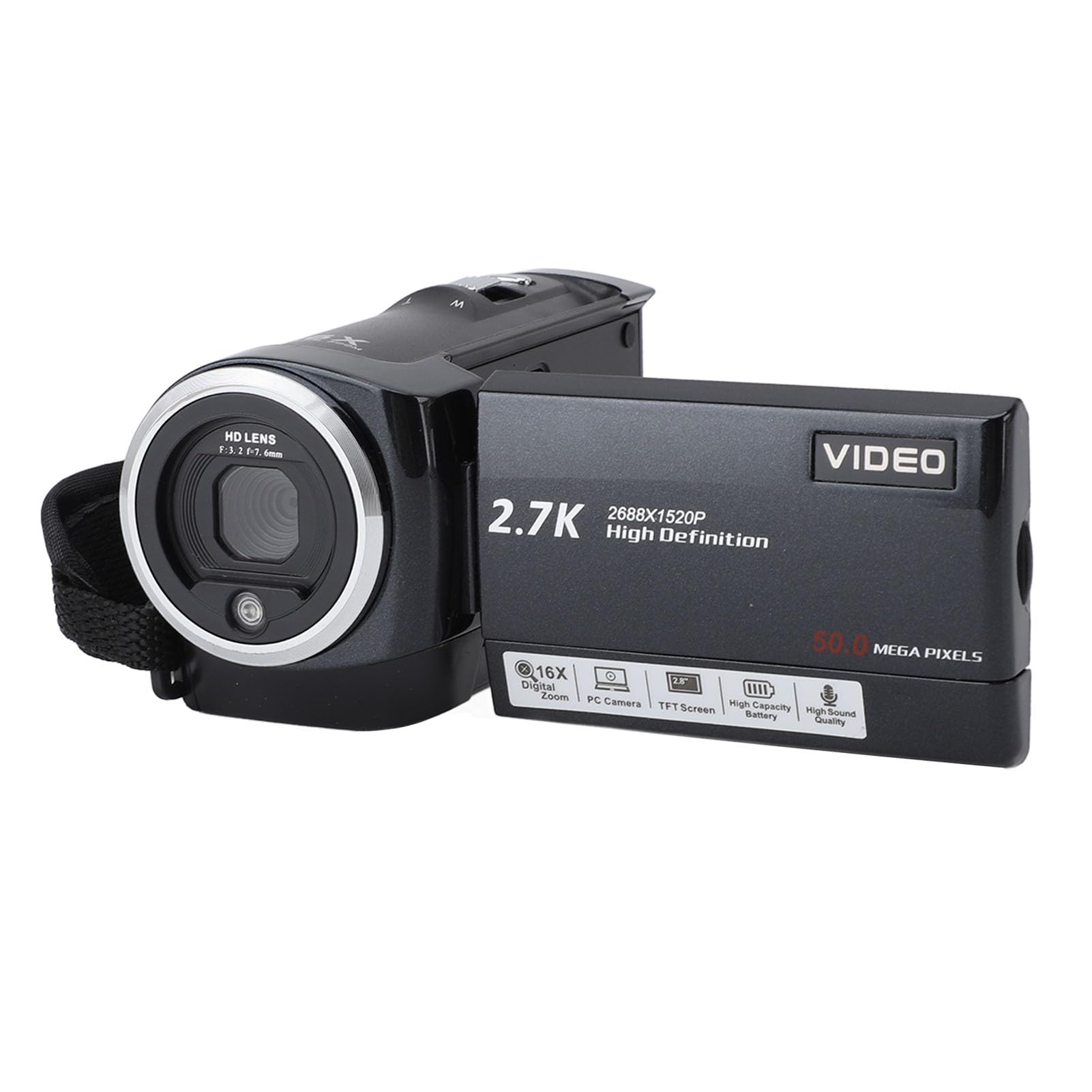 Annadue HD 2.7K 50MP Vlogging Camera with 2.8
