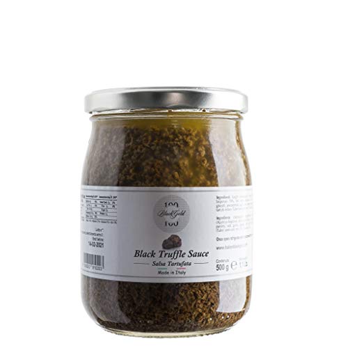 Premium Black Truffle Sauce 500g - Authentic Black Gold Truffle Pasta Sauce with Mushrooms, Garlic & Herbs | Gourmet Cooking, Fine Dining & Gift Idea