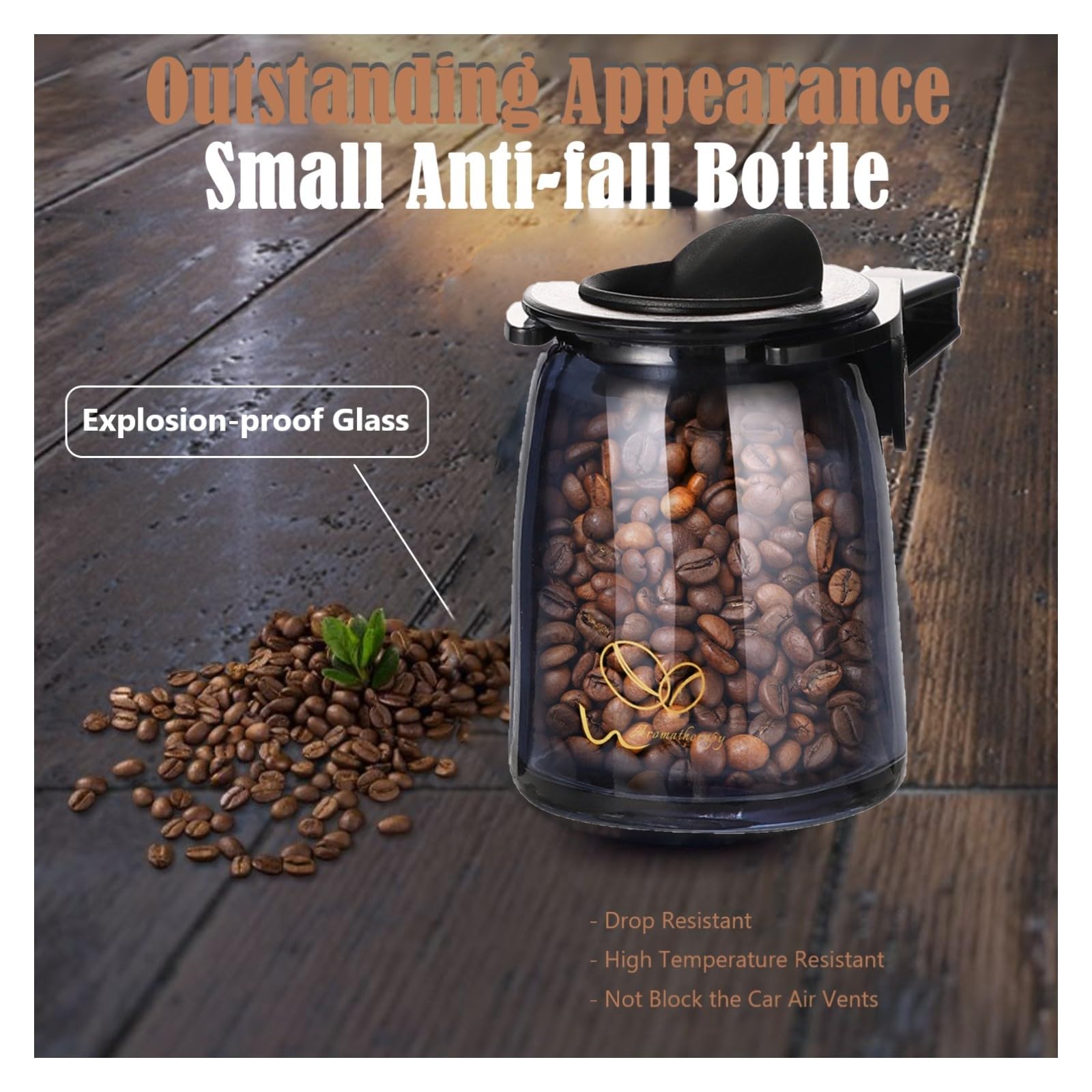 Premium Coffee Scented Car Air Freshener with Vent Clip - 2 Pack Refillable Natural Coffee Bean Fragrance, Eliminates Odors & Freshens Vehicle - Perfect Car Accessory Gift for Men & Women (Latte Scent) - Ideal for Commuting, Road Trips & New Cars