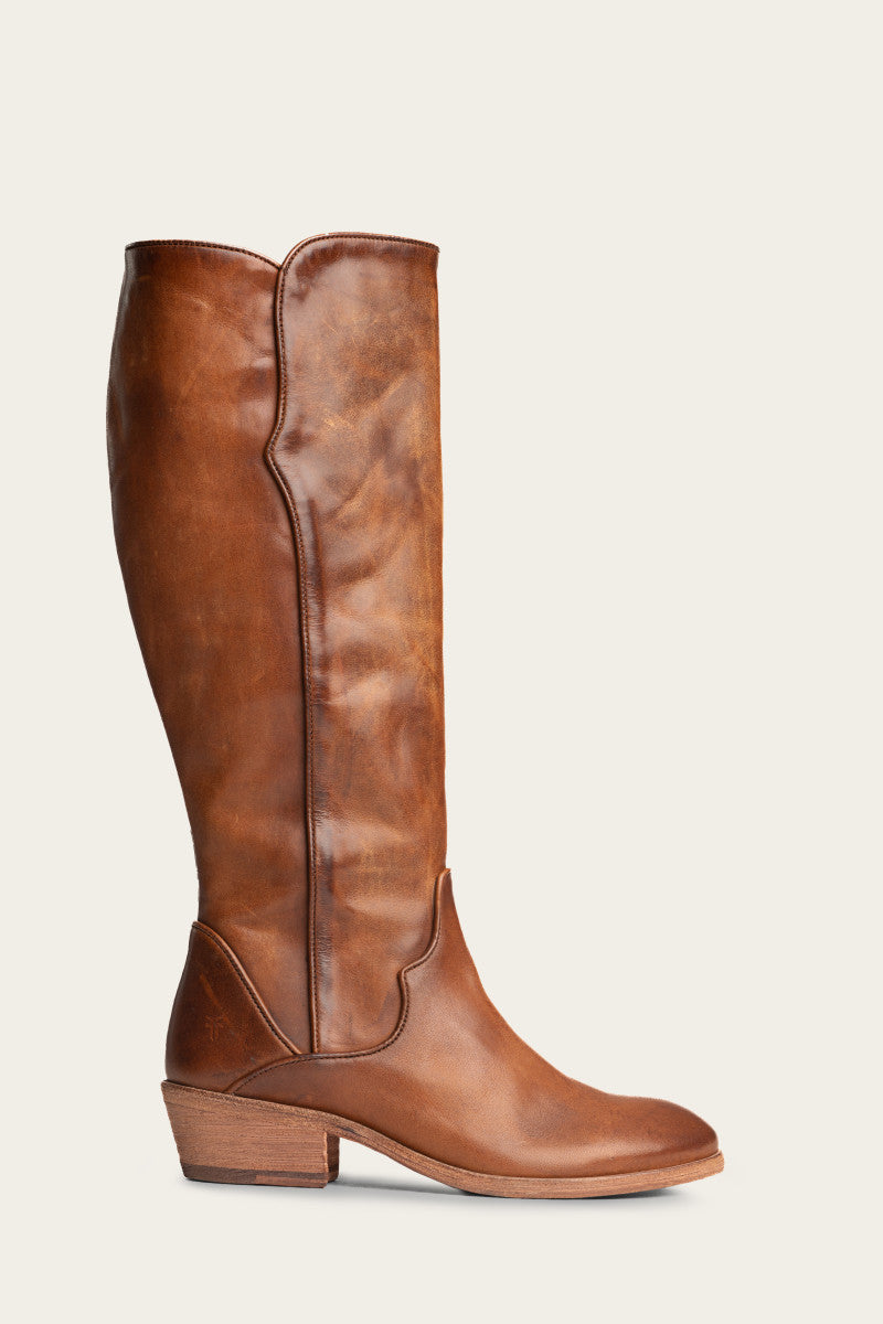 Premium Carson Piping Tall Wide Calf Boots - Pre-Owned & Authentic | Perfect for Winter Fashion, Office Wear & Outdoor Activities