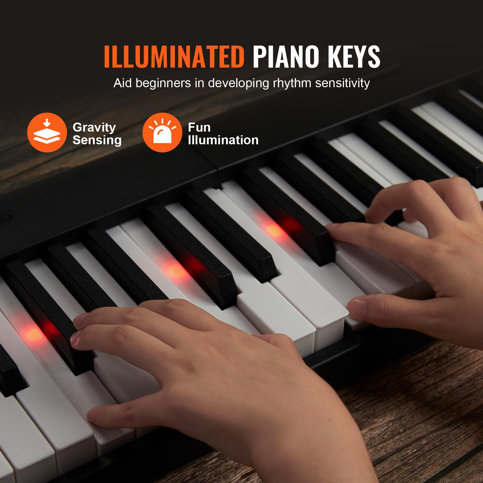VEVOR 88-Key Portable Digital Piano with Bluetooth, MIDI, Touch Sensitive Keys, Sustain Pedal & Carry Bag - Rechargeable Foldable Keyboard for Beginners, Teens & Adults (Black, BX-20) - Perfect for Home Practice, Music Lessons & Travel Performances