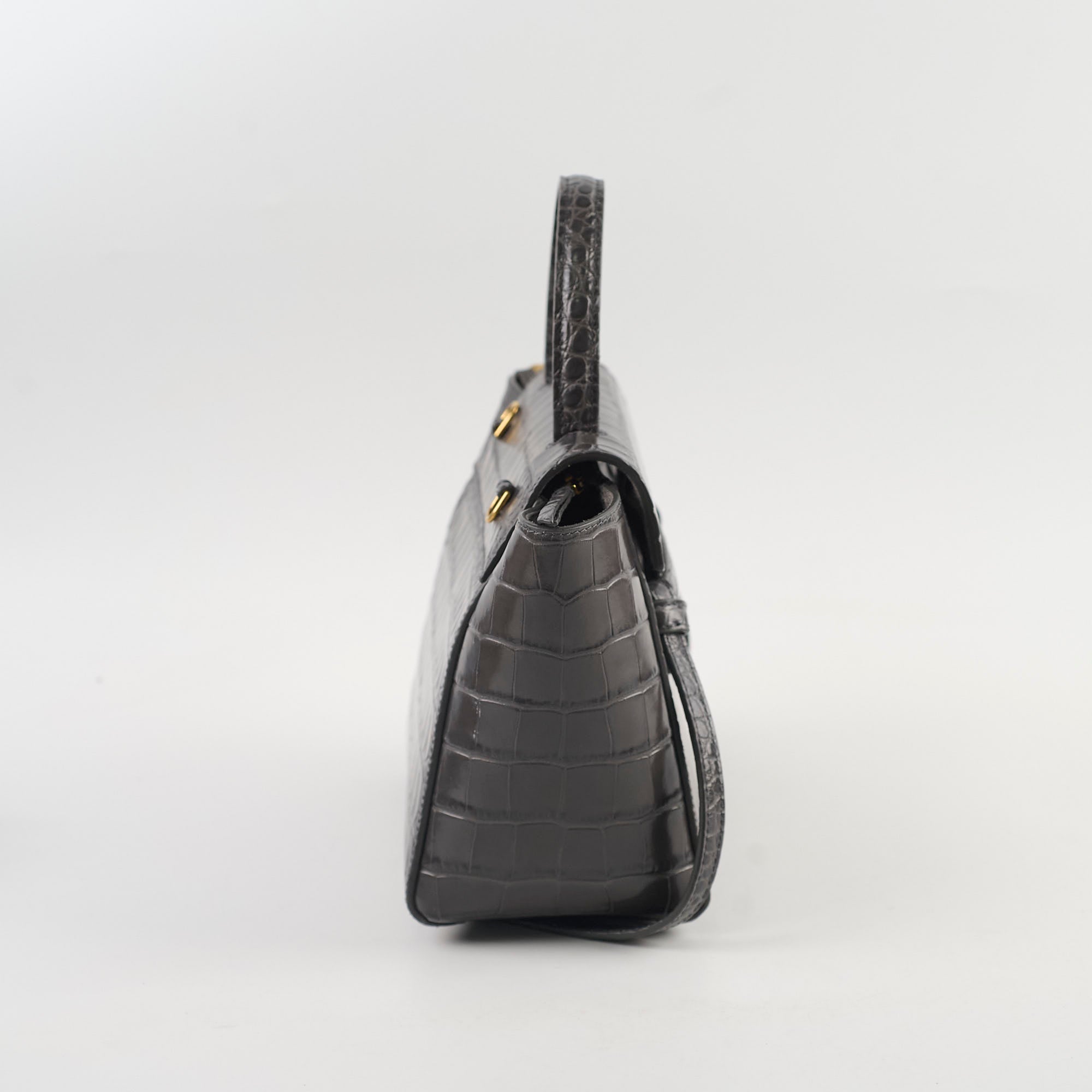 Celine Nano Belt Bag in Crocodile Embossed Dark Grey - Stylish Crossbody Bag for Women, Perfect for Work, Travel & Everyday Use