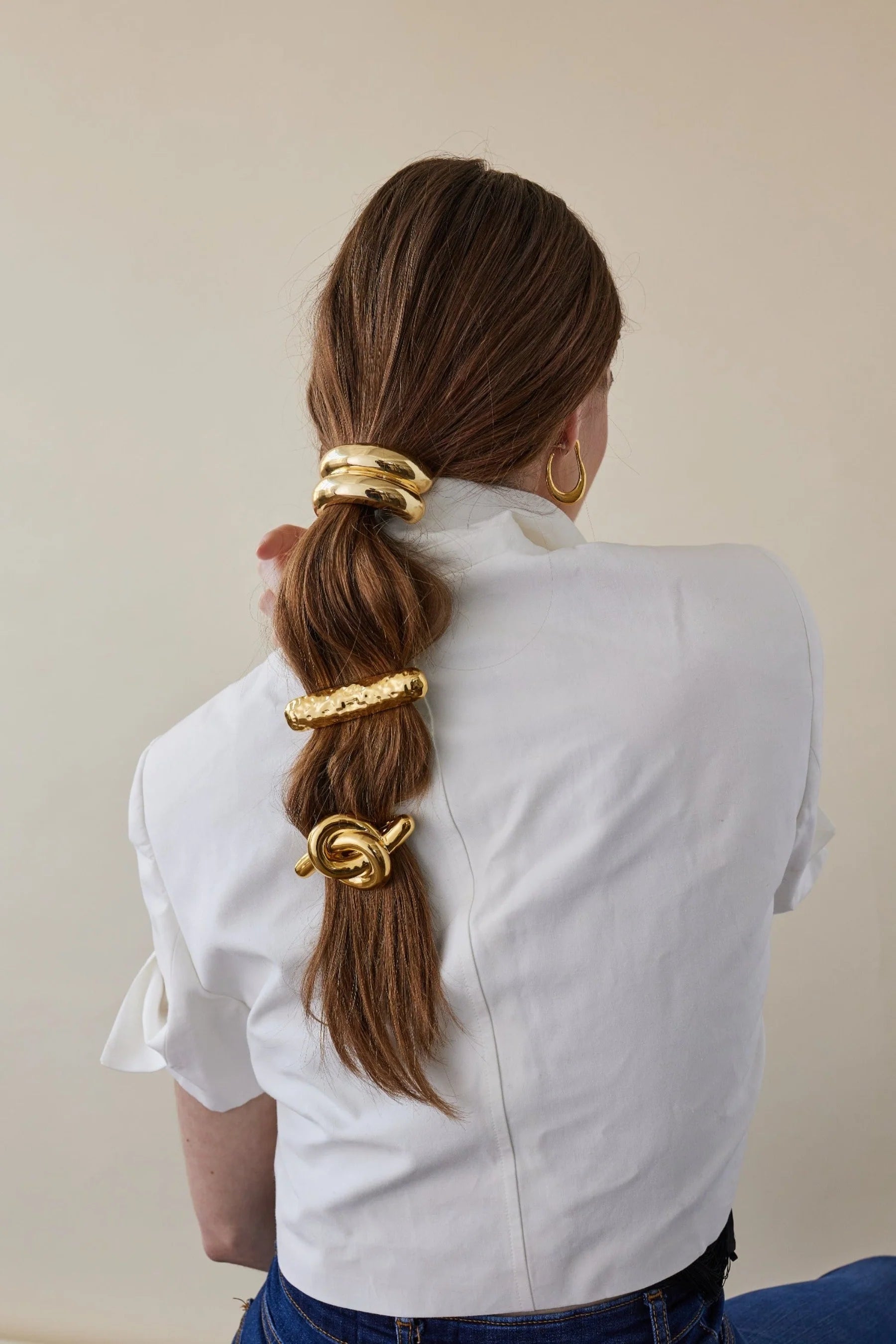 Elegant Glossy Knot Hair Barrette - Perfect for Weddings, Parties & Everyday Hairstyles