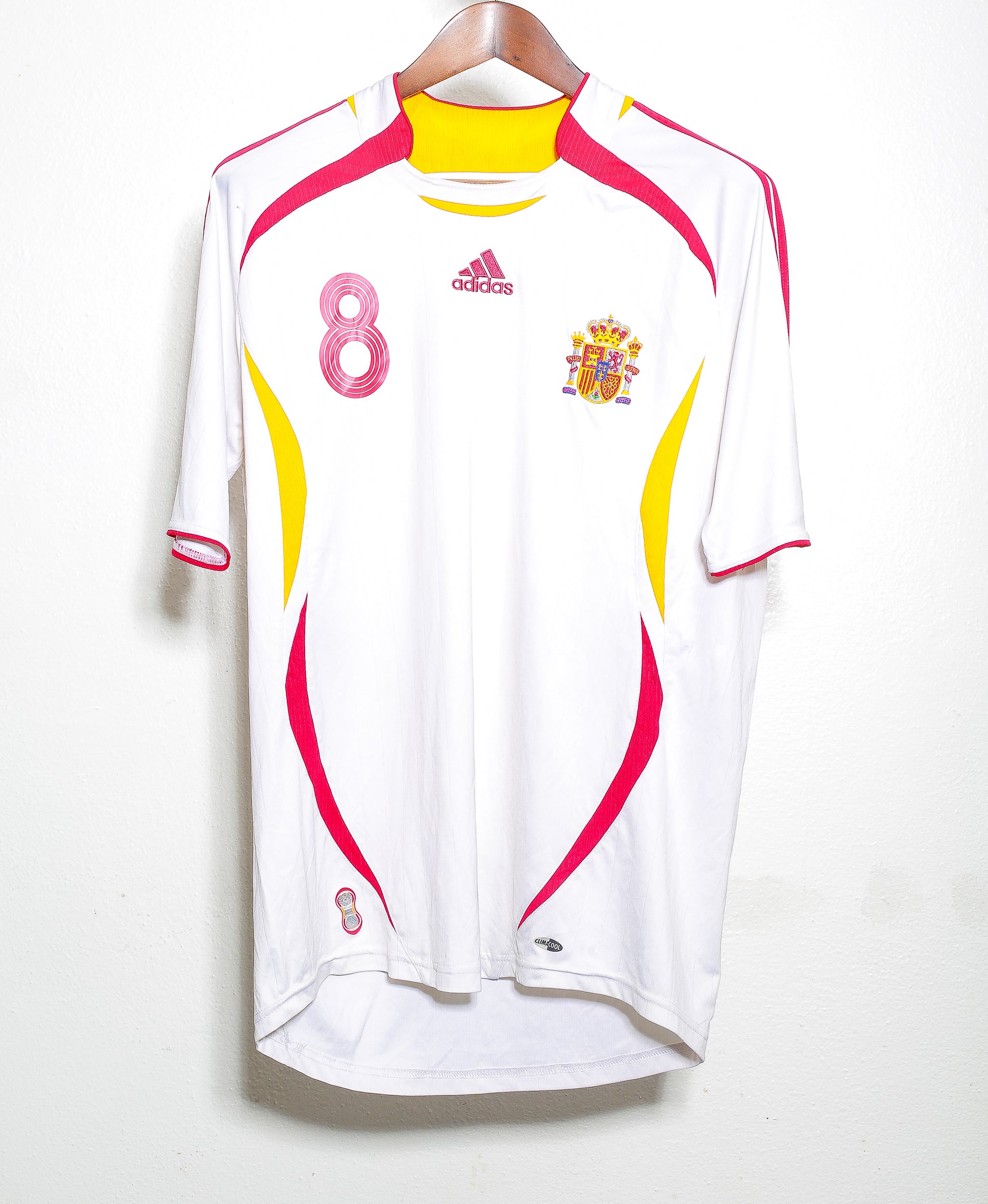 Authentic 2006 Spain Away Soccer Jersey #8 Xavi (Large) - Vintage Football Shirt for Fans, Collectors & Match Days