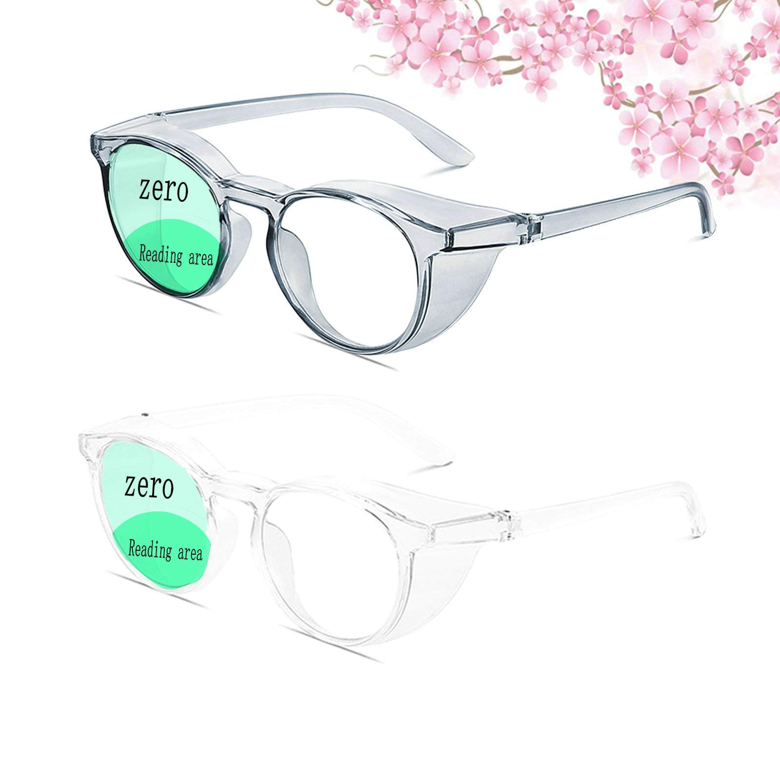 2 Pack Bifocal Reading Glasses with Blue Light Blocking & UV Protection - Anti-Glare Safety Glasses for Men and Women - Perfect for Computer Work, Reading & Outdoor Activities