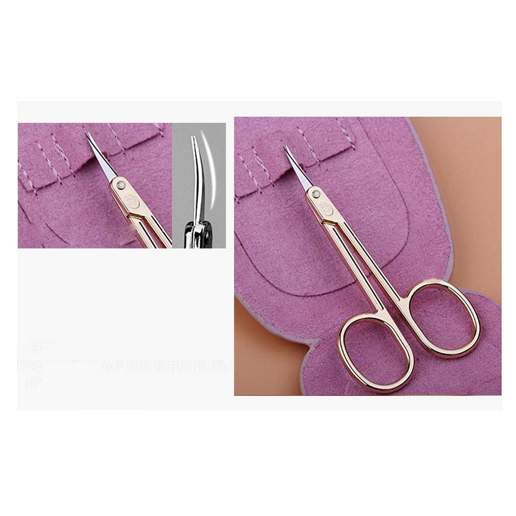 Premium 6-Piece Nail Clipper Set - Golden Stainless Steel Toenail & Fingernail Clippers with Portable Case | Professional Manicure Pedicure Tools for Home, Travel & Salon Use (Pink Gift Box)