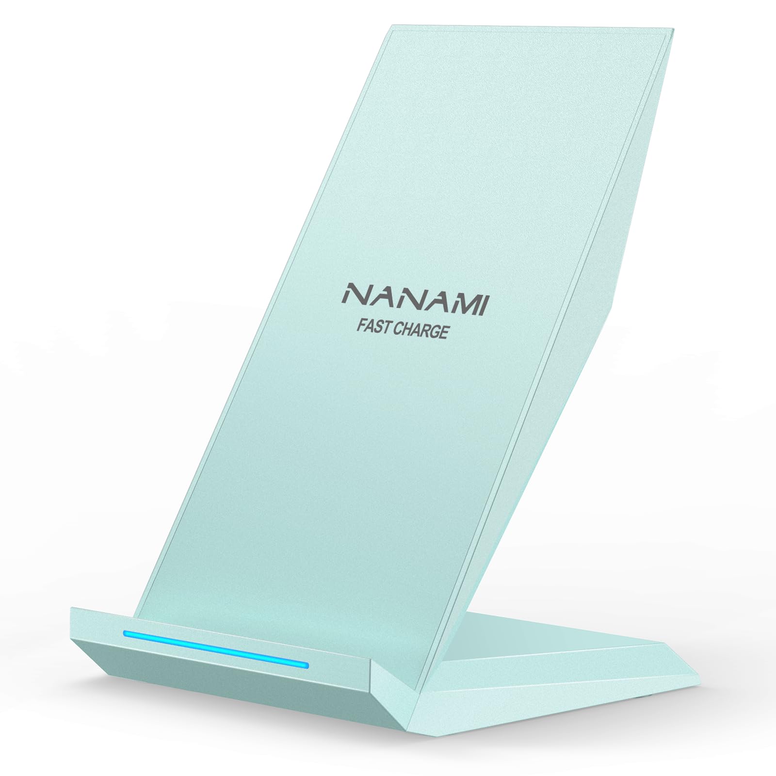 NANAMI 10W Fast Wireless Charging Stand - Qi-Certified Desktop Charger Dock for iPhone 16/15/14/13/12/11 Pro & Samsung Galaxy S25/S24/S23/S22/S21/S20/Note 20 Ultra - Perfect for Home, Office, and Nightstand Charging