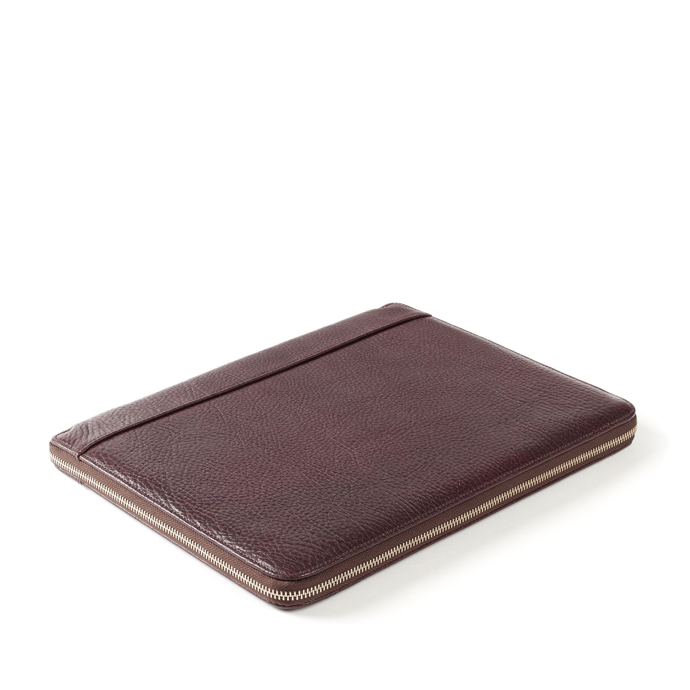 Premium Leather Executive Zippered Portfolio Briefcase - Professional Business Document Organizer for Men & Women - Perfect for Office, Meetings, and Travel