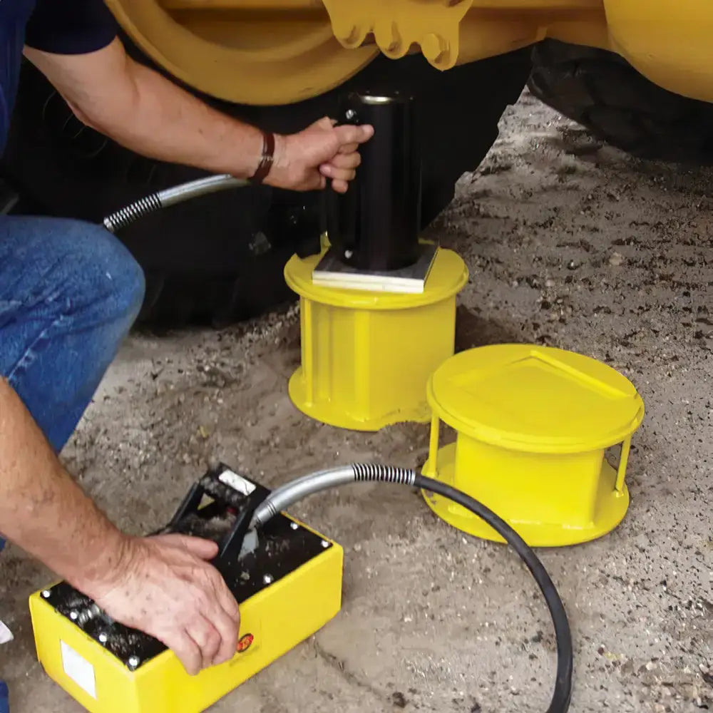 55 Ton Heavy Duty Steel Cribbing Jack Stand - 9 Inch Height for Vehicle Lifting & Construction Support | Esco 12503 | Ideal for Auto Repair, RV Maintenance & Industrial Use