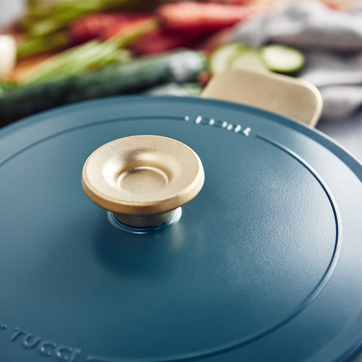 Stanley Tucci™ 6.5 Quart Ceramic Nonstick Dutch Oven with Lid - Venetian Teal | Heavy Duty Cast Iron Pot for Baking, Roasting & Slow Cooking | Oven & Stovetop Safe Up to 500°F