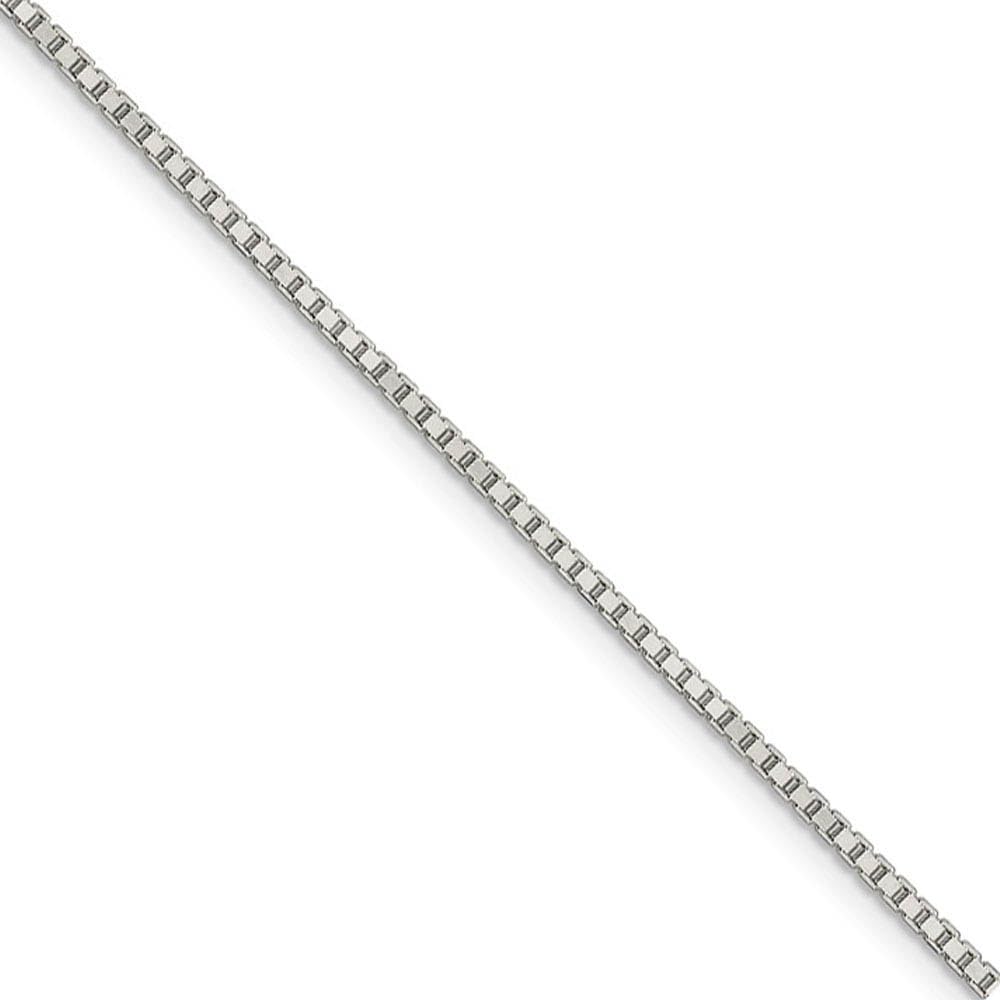 1.5mm Sterling Silver Box Chain Necklace - Dainty Black Bow Pendant Jewelry for Women | Perfect for Everyday Wear, Gifts & Special Occasions