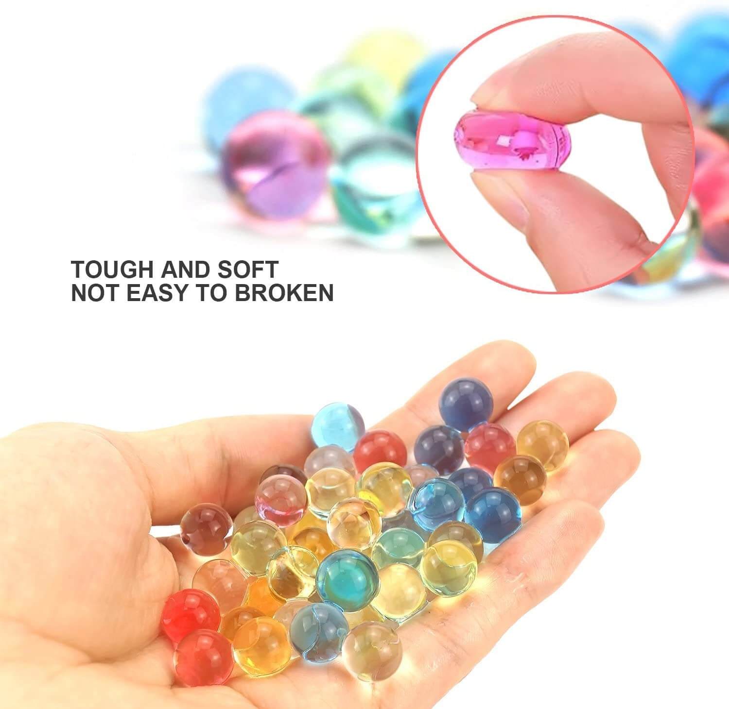 200,000pcs Water Beads for Gel Blasters, Sensory Toys & Home Decor - Fast US Shipping | Perfect for Kids Play, Stress Relief & Party Decorations