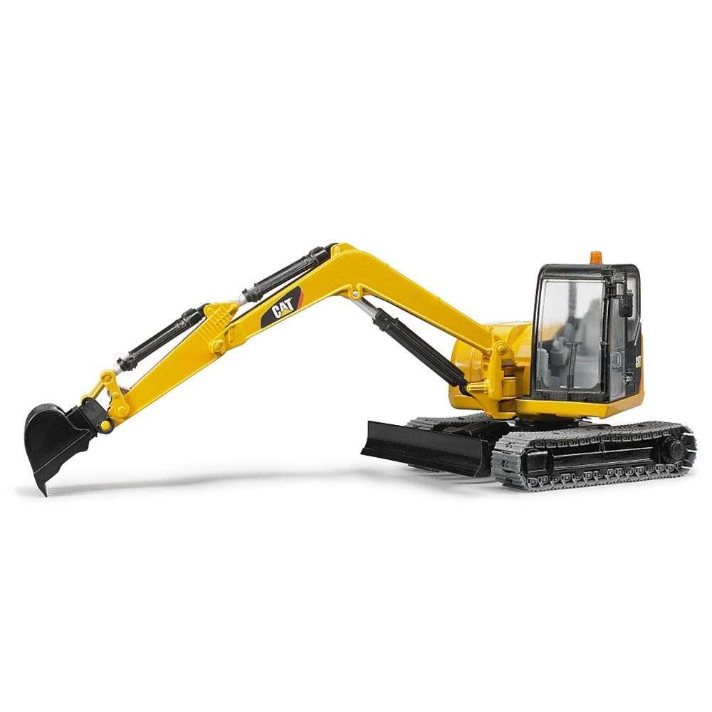 BRUDER CAT Mini Excavator Toy - Realistic Construction Vehicle with Rotating Cab & Detachable Shovel - Educational STEM Toy for Kids Ages 3+ - Perfect for Sandbox Play, Construction Pretend Play & Outdoor Adventures
