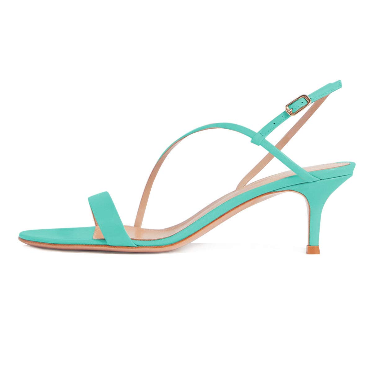 XYD Women's Rhinestone Strappy Sandals - Slingback High Heels Open Toe Dress Shoes for Prom, Party & Evening Wear | Comfortable Slip-On Patent Leather Pumps for Weddings, Dances & Special Occasions