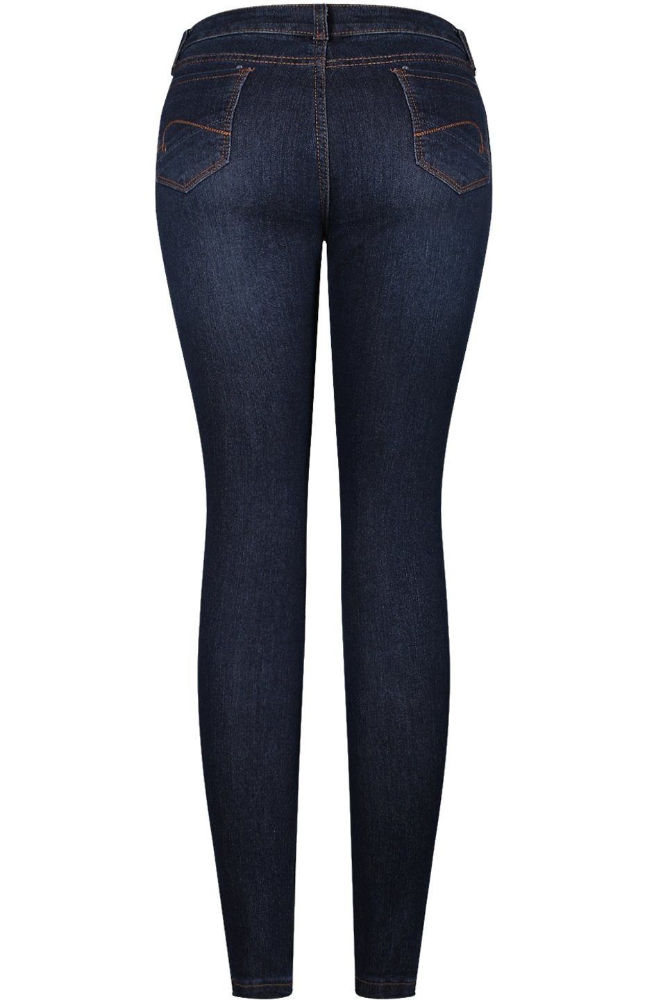 2LUV Women's Stretchy 5 Pocket Dark Denim Skinny Jeans - Slim Fit Comfortable Jeans for Everyday Wear, Work & Casual Outfits