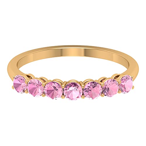 Minimalist Pink Tourmaline Ring for Women - 3/4 CT October Birthstone in 14K Solid Gold | Elegant Everyday Jewelry & Special Occasion Gift