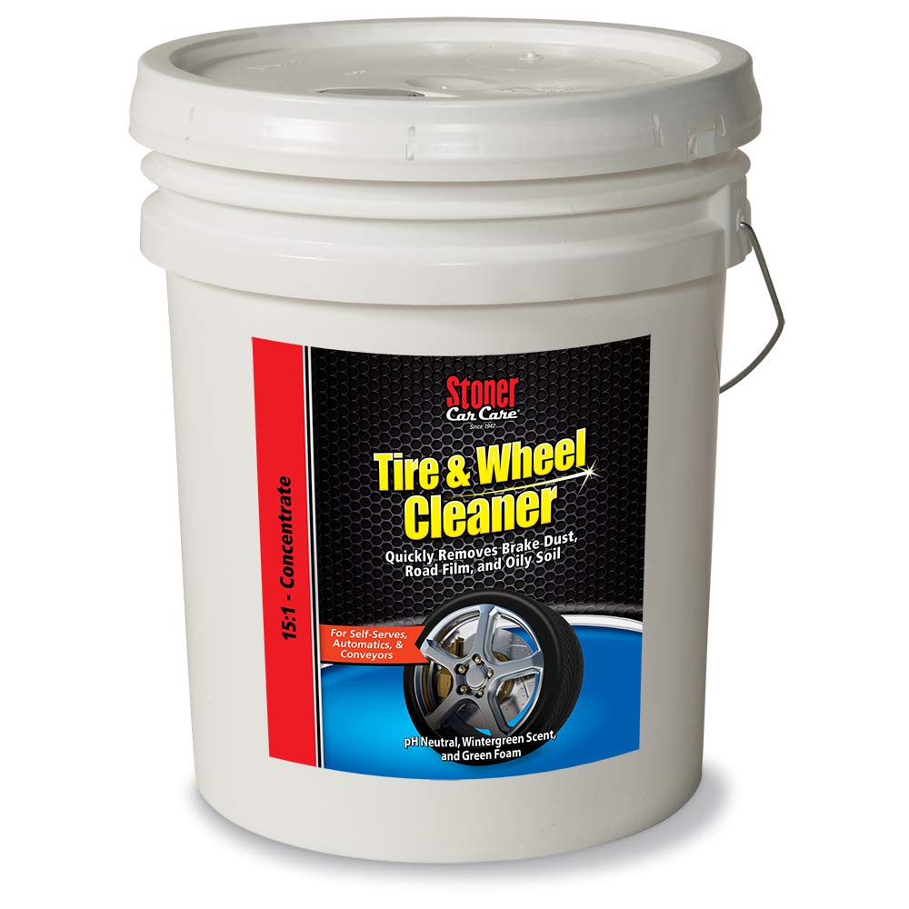Stoner Car Care 91207 5-Gallon Super Concentrated Tire & Wheel Cleaner - Removes Brake Dust, Road Film & Grime | Safe for All Wheels | Perfect for Car Wash, Auto Detailing & Fleet Maintenance