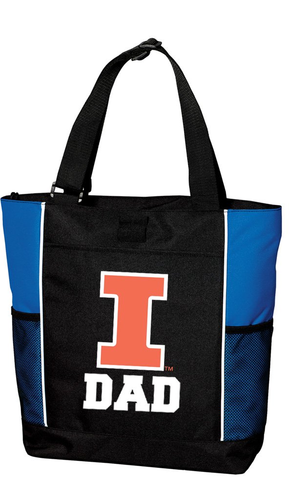 University of Illinois Dad Tote Bag - Premium Quality Illini Dad Gift Tote for School, Work & Travel - Perfect for Alumni, Students & Fans