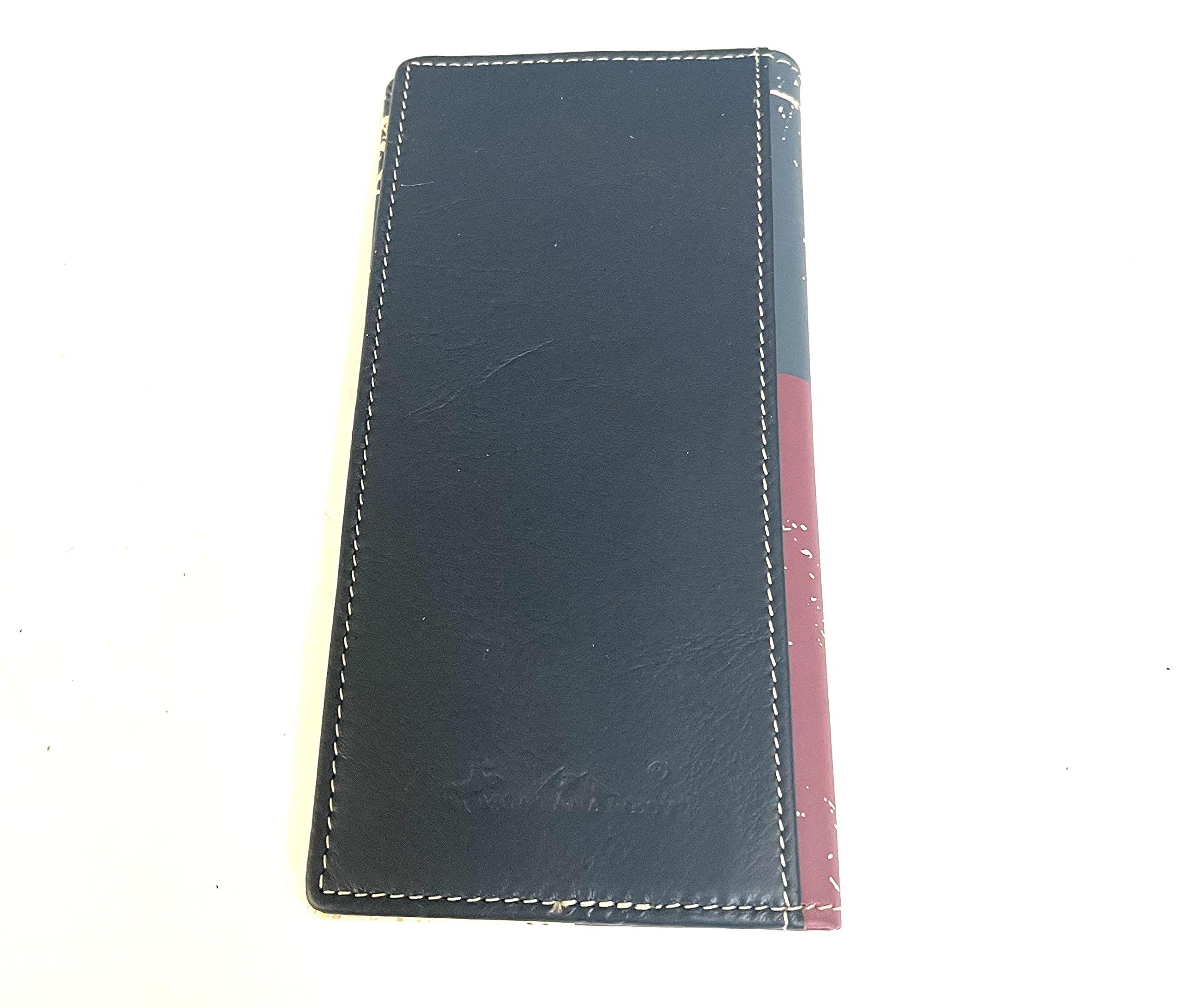 Texas Flag Genuine Leather Men's Bifold Wallet - Distressed Red White & Blue Long Wallet for Men (MWL-TX01RD) - Perfect for Cowboys, Ranchers & Texas Pride Gifts