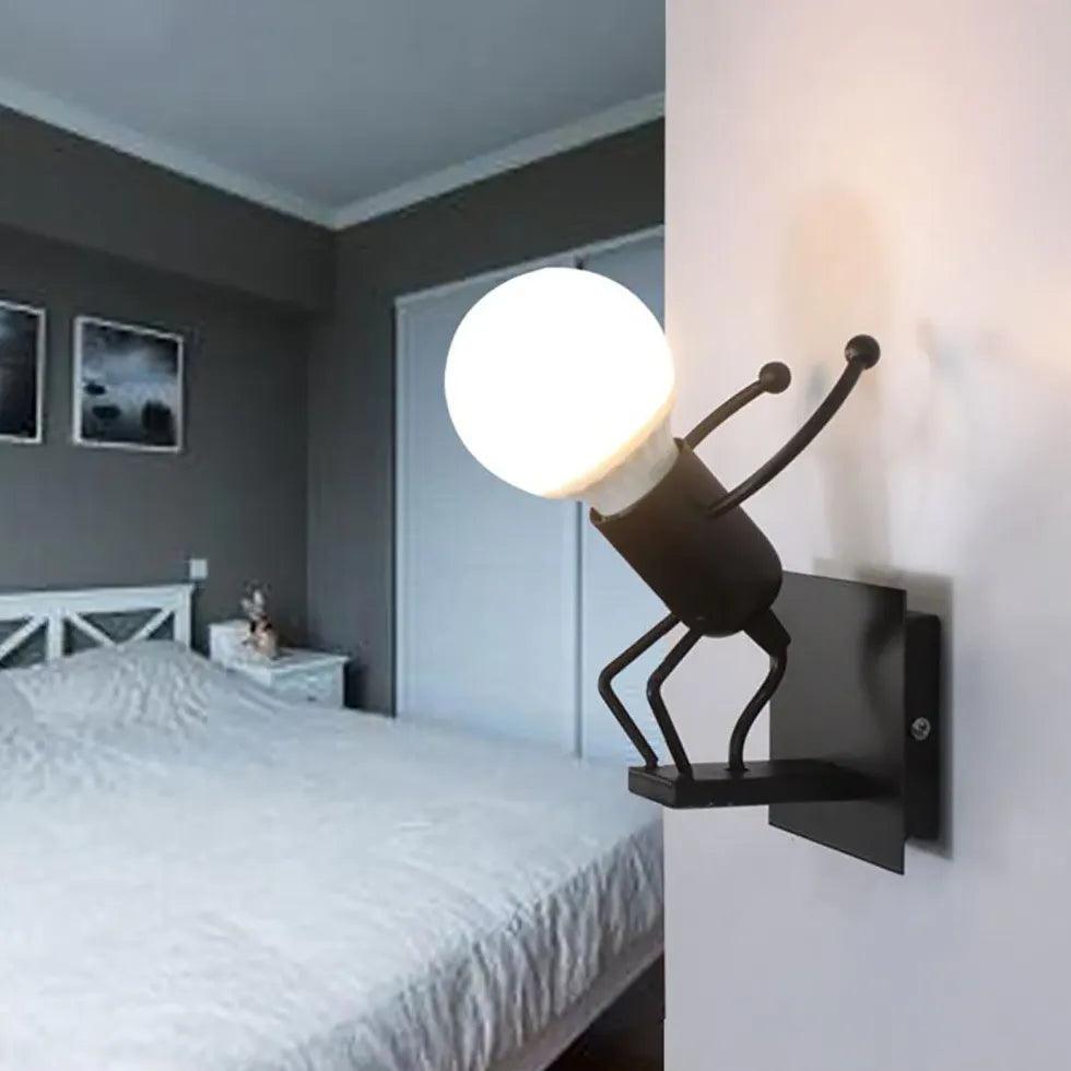 Modern Wall Lights for Kids Room - Creative Little Man Design, LED Night Light for Bedroom, Nursery, Playroom - Perfect for Bedtime & Decor