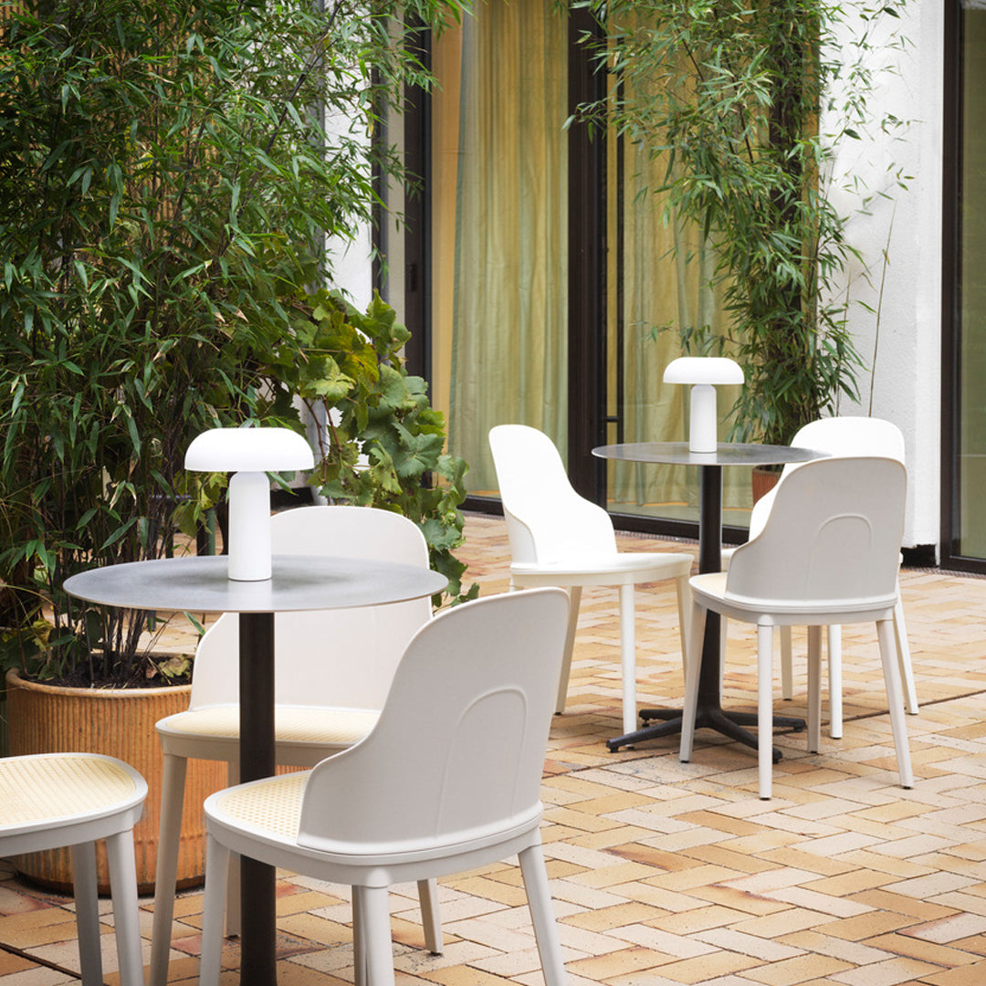 Allez Modern Dining Chair with Wicker Seat - Comfortable Rattan Accent Chair for Kitchen, Dining Room, or Patio - Perfect for Indoor and Outdoor Use