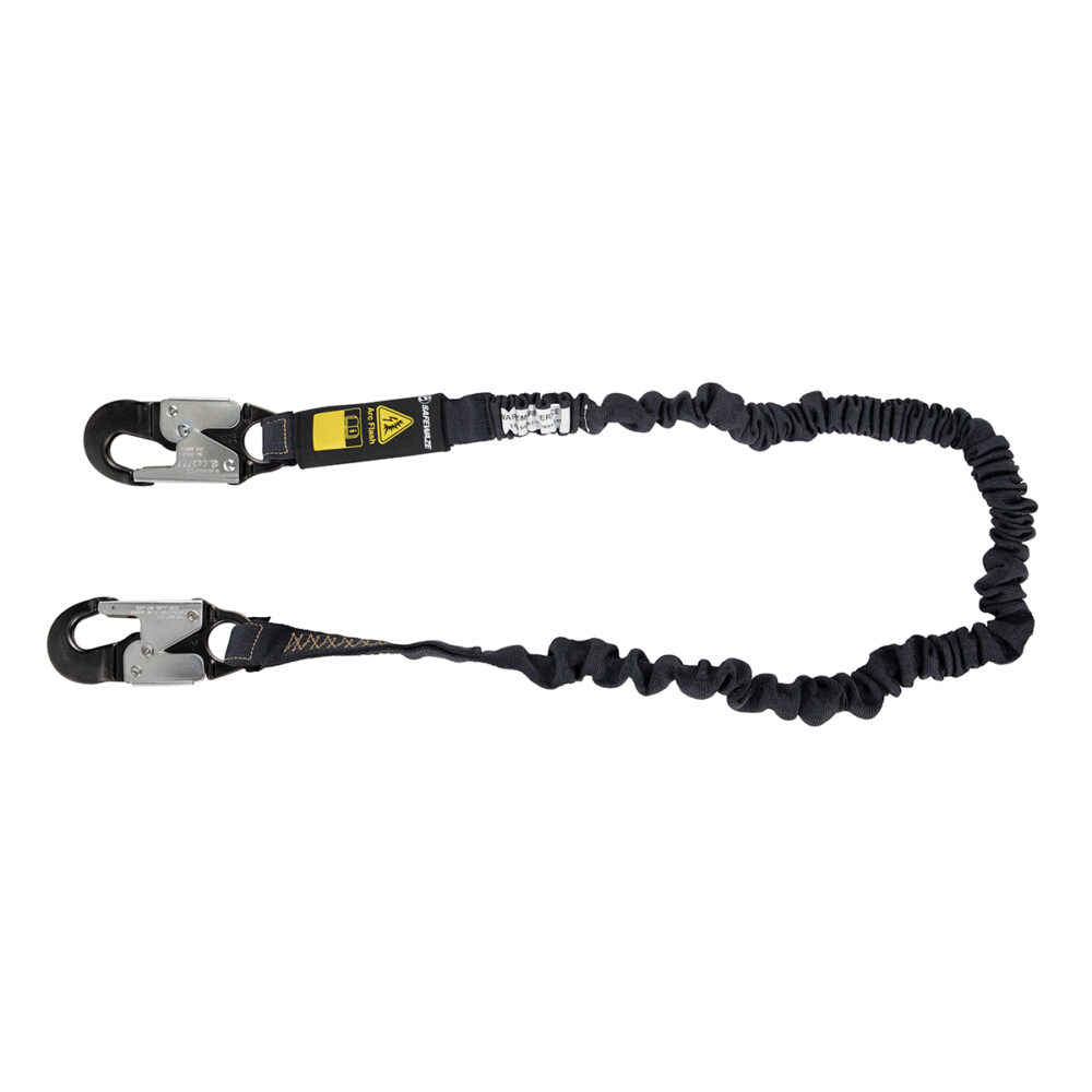 Arc Flash 6' Internal Energy Absorbing Safety Lanyard - Aramid Fiber Construction with Aluminum Snap Hook | Fall Protection for Electrical Workers & Industrial Use