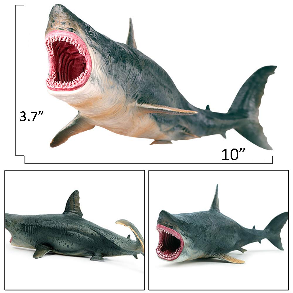 EOIVSH Realistic Megalodon & Mosasaurus Dinosaur Toys Set - 2 Pack Ocean Sea Monster Figures for Kids, Dinosaur Lovers - Perfect for Birthday Gifts, Party Favors, Collectors & Educational Play (Great for Dinosaur Themed Parties & STEM Learning)