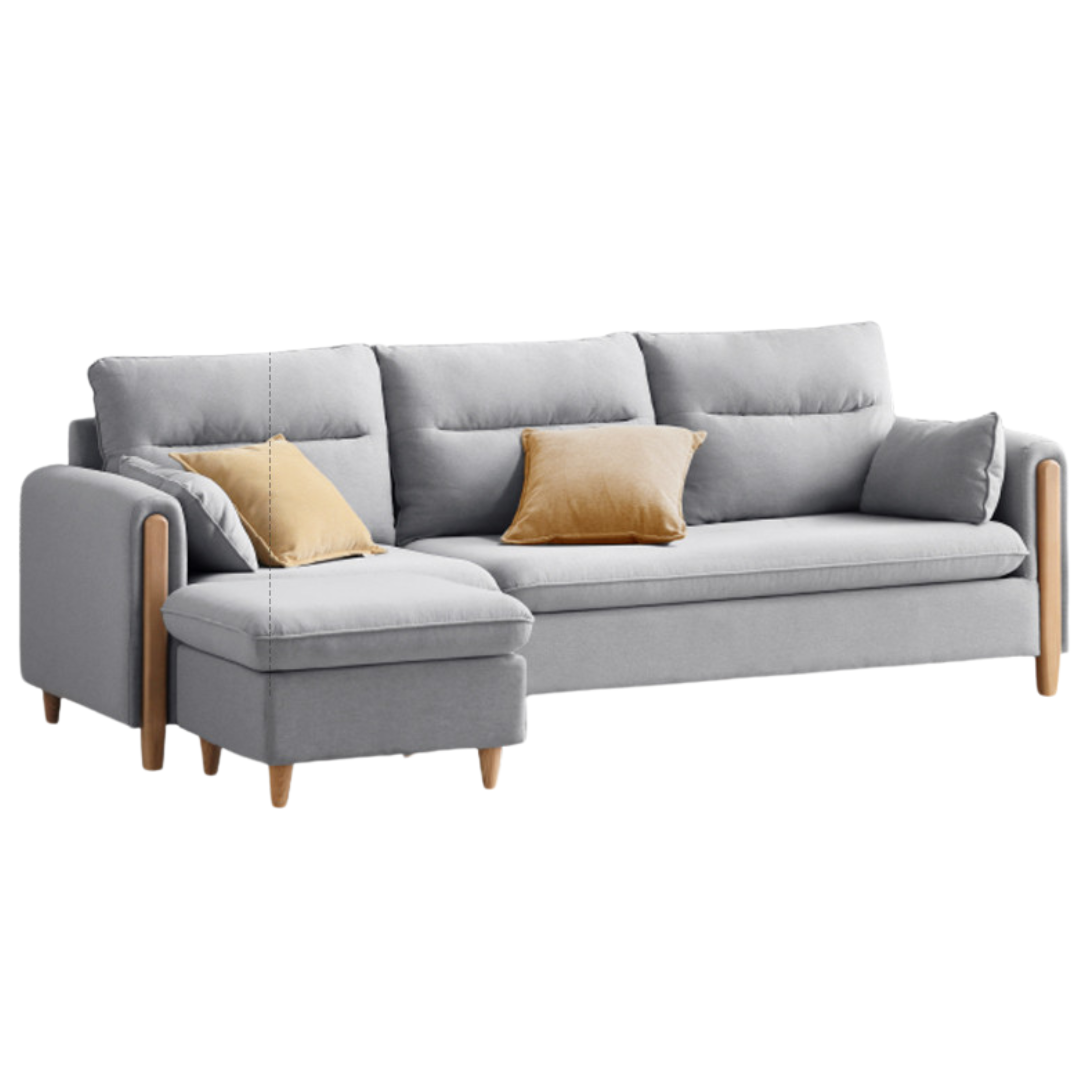 98.42x59.84x35.43 inch / 250x152x90cm / gray color / three-person corner