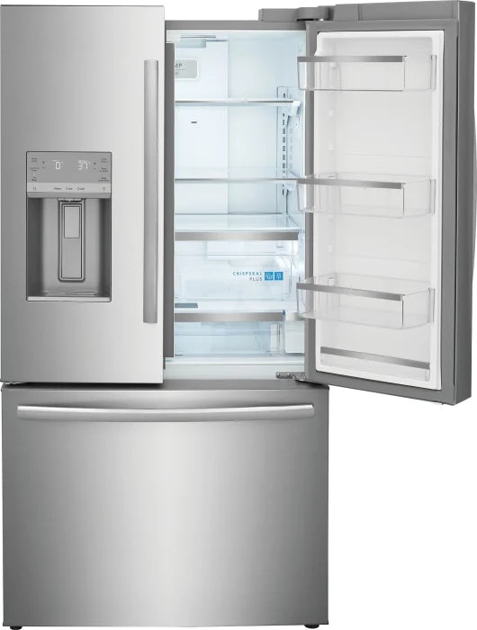 Frigidaire Gallery GRFC2353AF 22.6 Cu. Ft. Counter Depth French Door Refrigerator - Stainless Steel Smart Fridge with Spacious Interior for Modern Kitchen & Open Floor Plan Homes