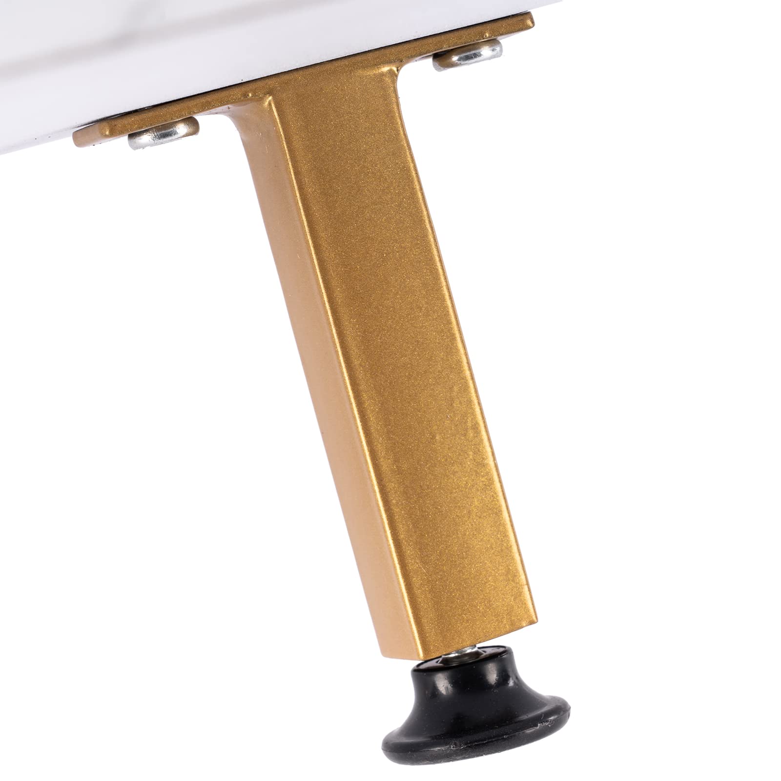 Modern Golden Iron Pipe & Marble PVC Coffee Table - 41.7