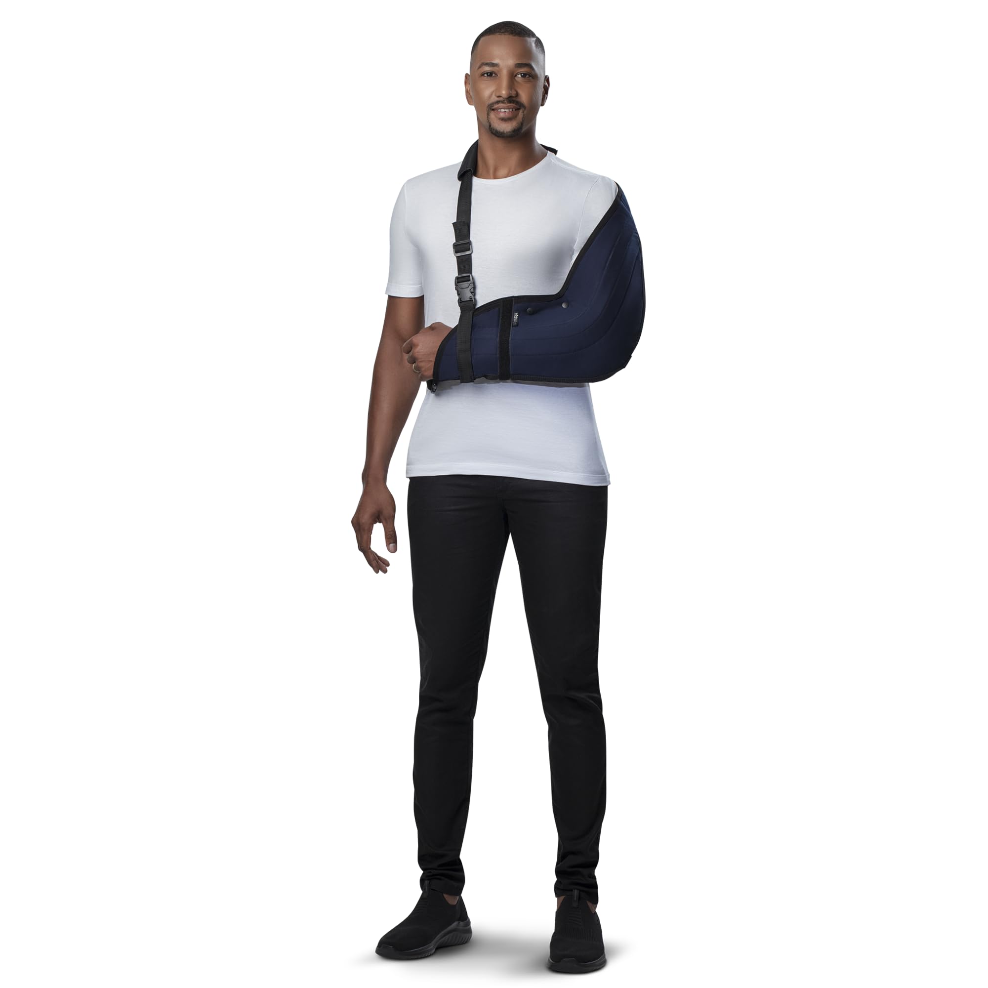 Best Arm Sling for Upper Limb Injuries - Adjustable Left & Right Arm Brace for Bursitis, Elbow Support & Rotator Cuff Recovery - Black X-Large - Ideal for Sports Injuries, Post-Surgery & Daily Mobility Support