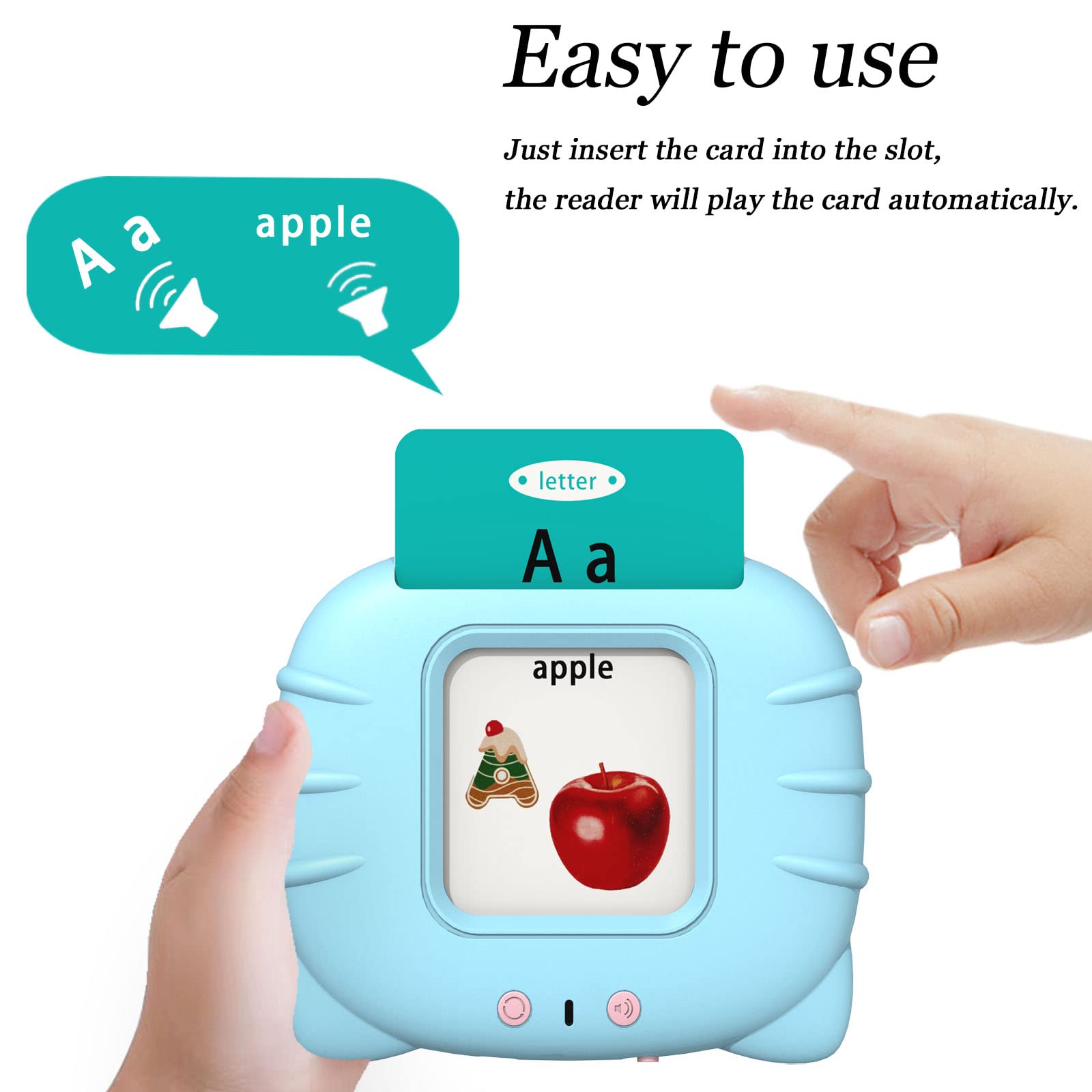 Interactive Talking Flash Cards for Toddlers - Speech Therapy & Autism Learning Toys with ABC, 123, Sight Words & 3 Songs | Educational Gift for Kids (510-Blue) | Perfect for Home, Classroom & Travel Learning Activities