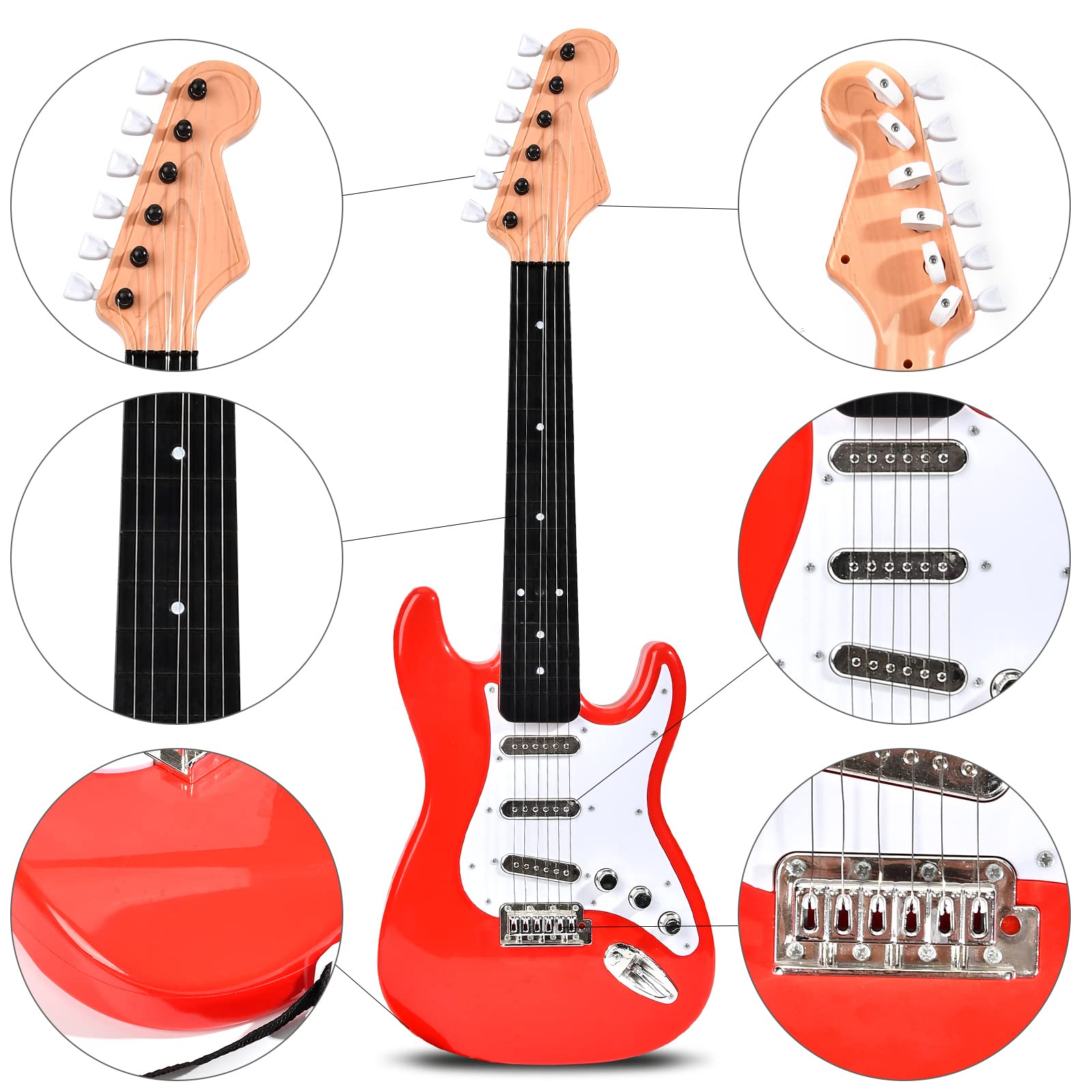 26 Inch Kids Electric Guitar Toy - Portable Electronic Musical Instrument for Beginners, Perfect Birthday Gift for Toddler Boys & Girls - Ideal for Home Play, Parties & Music Learning