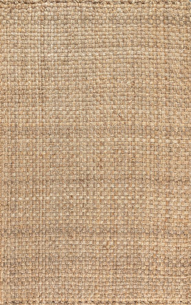 Estera Hand Woven Boucle Chunky Jute Area Rug - Natural Fiber Floor Mat for Living Room, Bedroom & Boho Decor