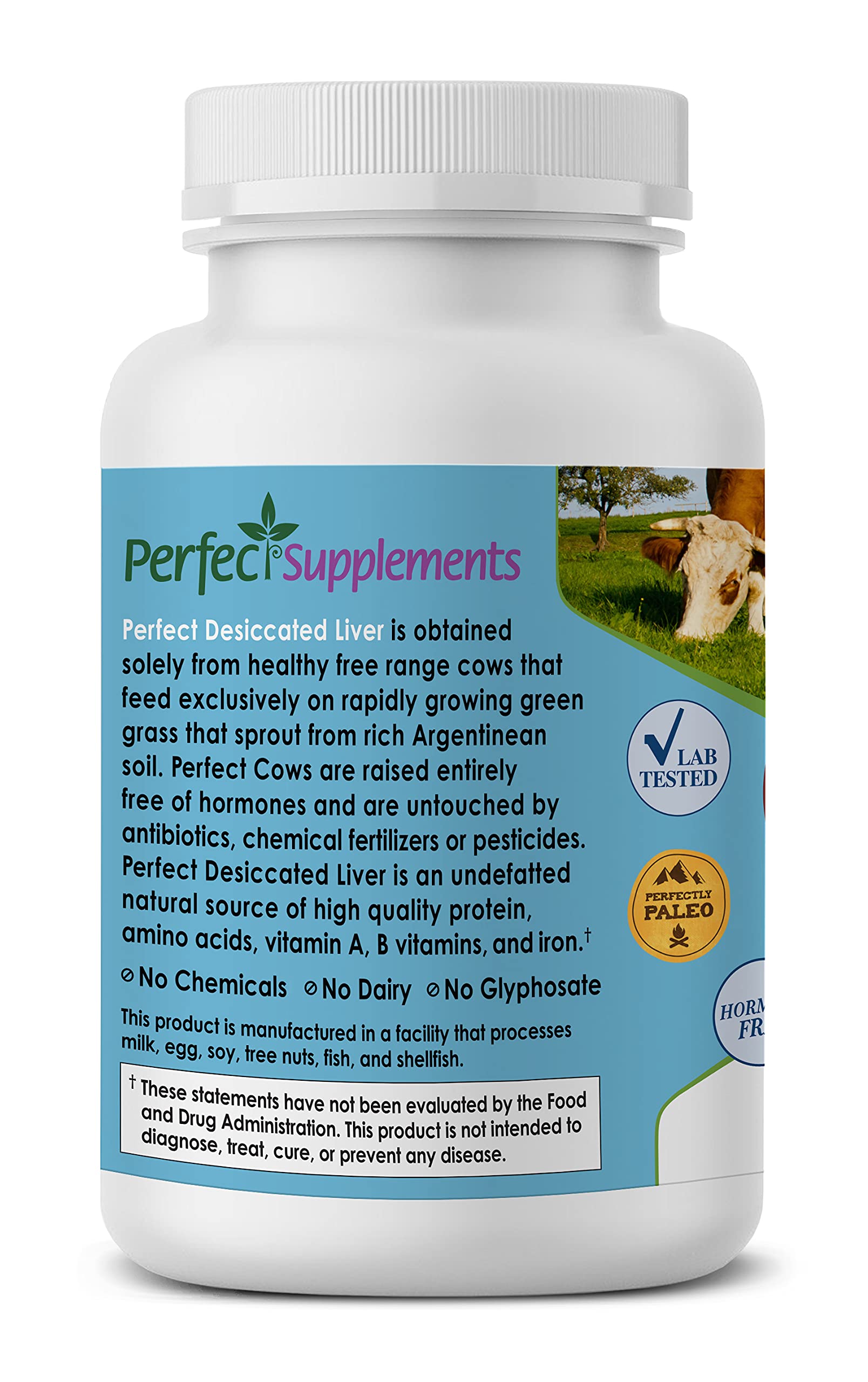 Perfect Desiccated Liver Capsules – 120 Count, Undefatted Beef Liver Supplement – Rich in Protein, Iron, Vitamins A & B – 5 Pack – Supports Energy, Immunity & Muscle Recovery – Ideal for Athletes, Fitness Enthusiasts & Paleo Diet