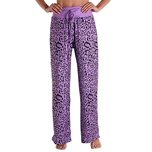 Women's High Waist Wide Leg Sweatpants - Stretchy Elastic Waistband, Loose Fit & Comfy Casual Pants with Stylish Prints | Perfect for Yoga, Lounging & Everyday Wear