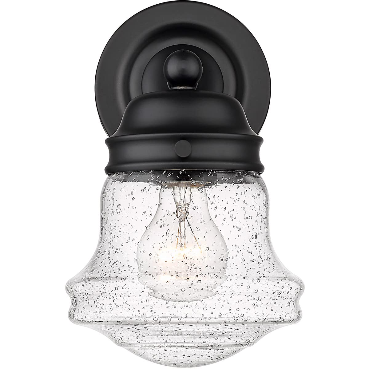 Z-Lite 736-1S-MB Modern Single Light Wall Sconce - Matte Black Finish for Bedroom, Hallway & Entryway Lighting