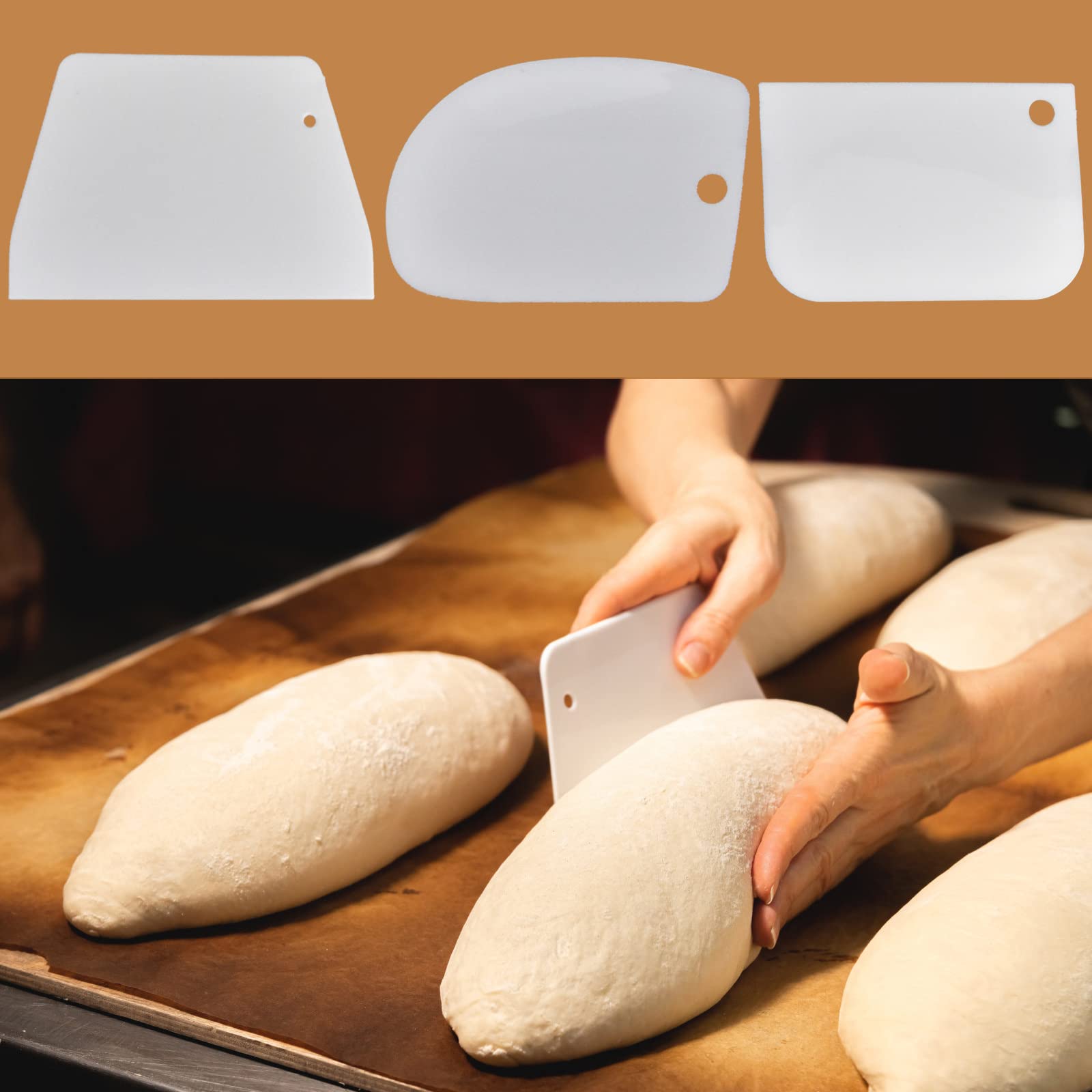 7-Piece Cake Decorating Tools Set - Flexible Dough Scraper, Bowl Scraper & Icing Smoother for Baking Cakes, Bread & Pastries | Perfect for Home Bakers & Professional Chefs