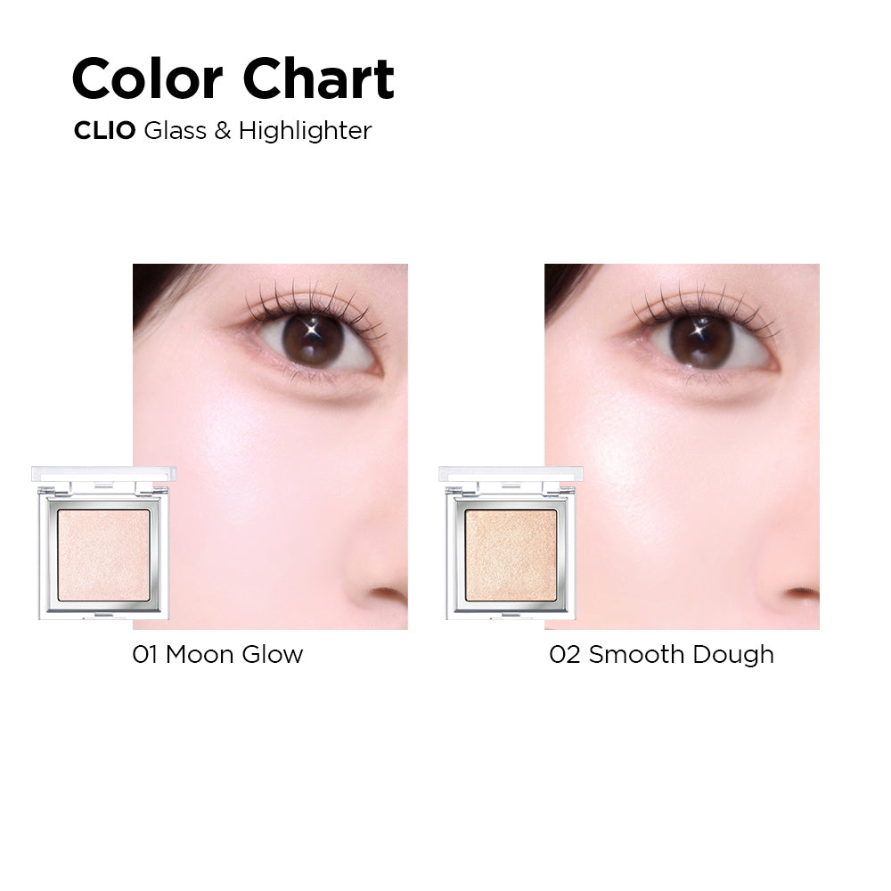CLIO Glass & Highlighter 5g - Shimmering Face Highlighter Stick for Glowing Makeup | Perfect for Daily Wear, Night Out & Photo Shoots